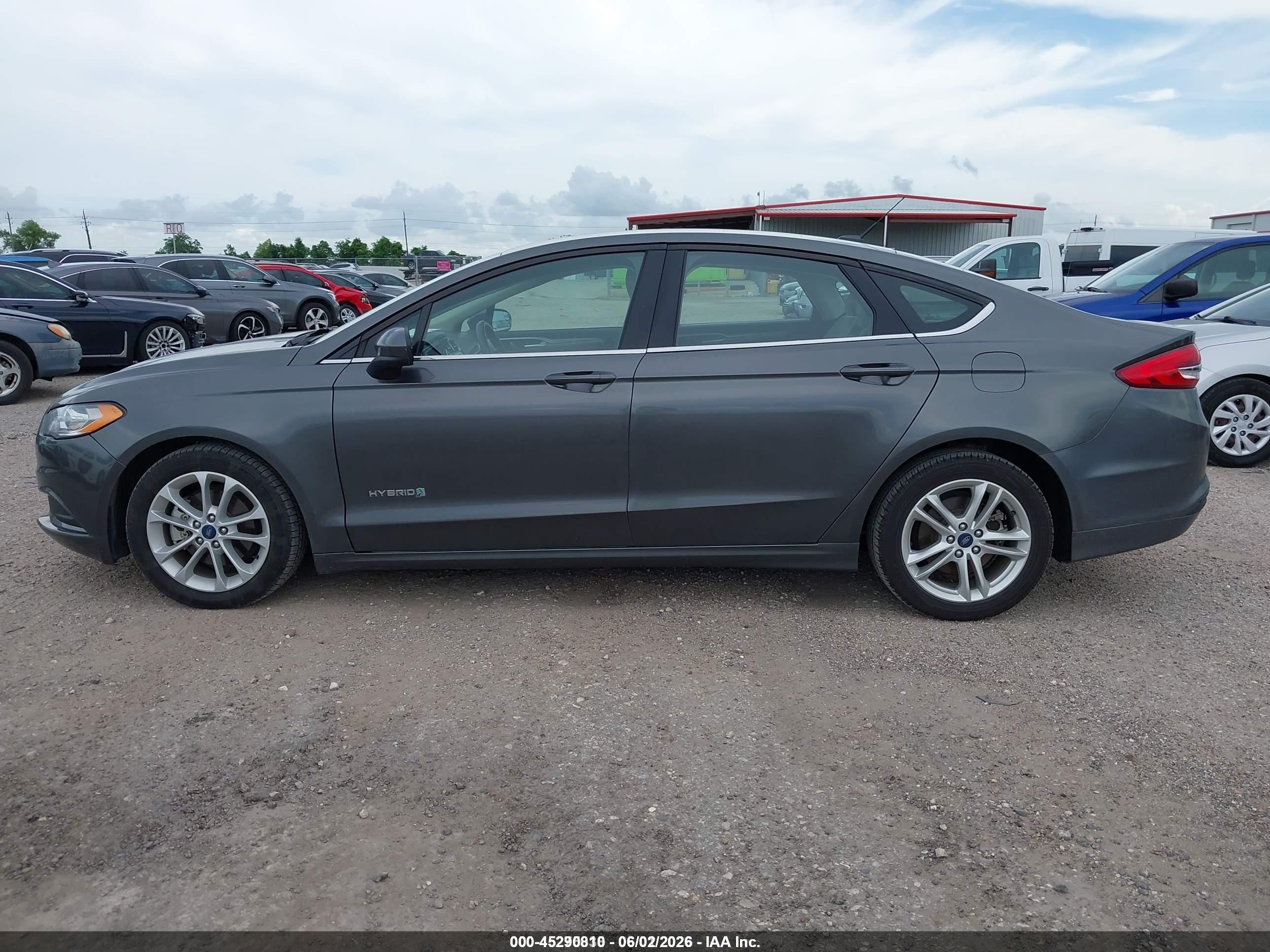 2018 Ford Fusion Hybrid S Gray vin: 3FA6P0UU3JR278854