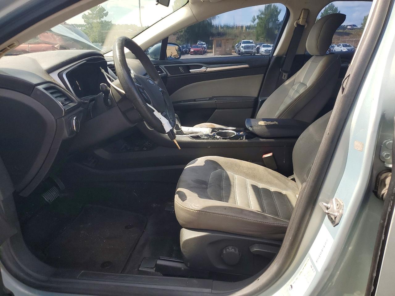 2014 Ford Fusion S Hybrid Blue vin: 3FA6P0UU4ER131187