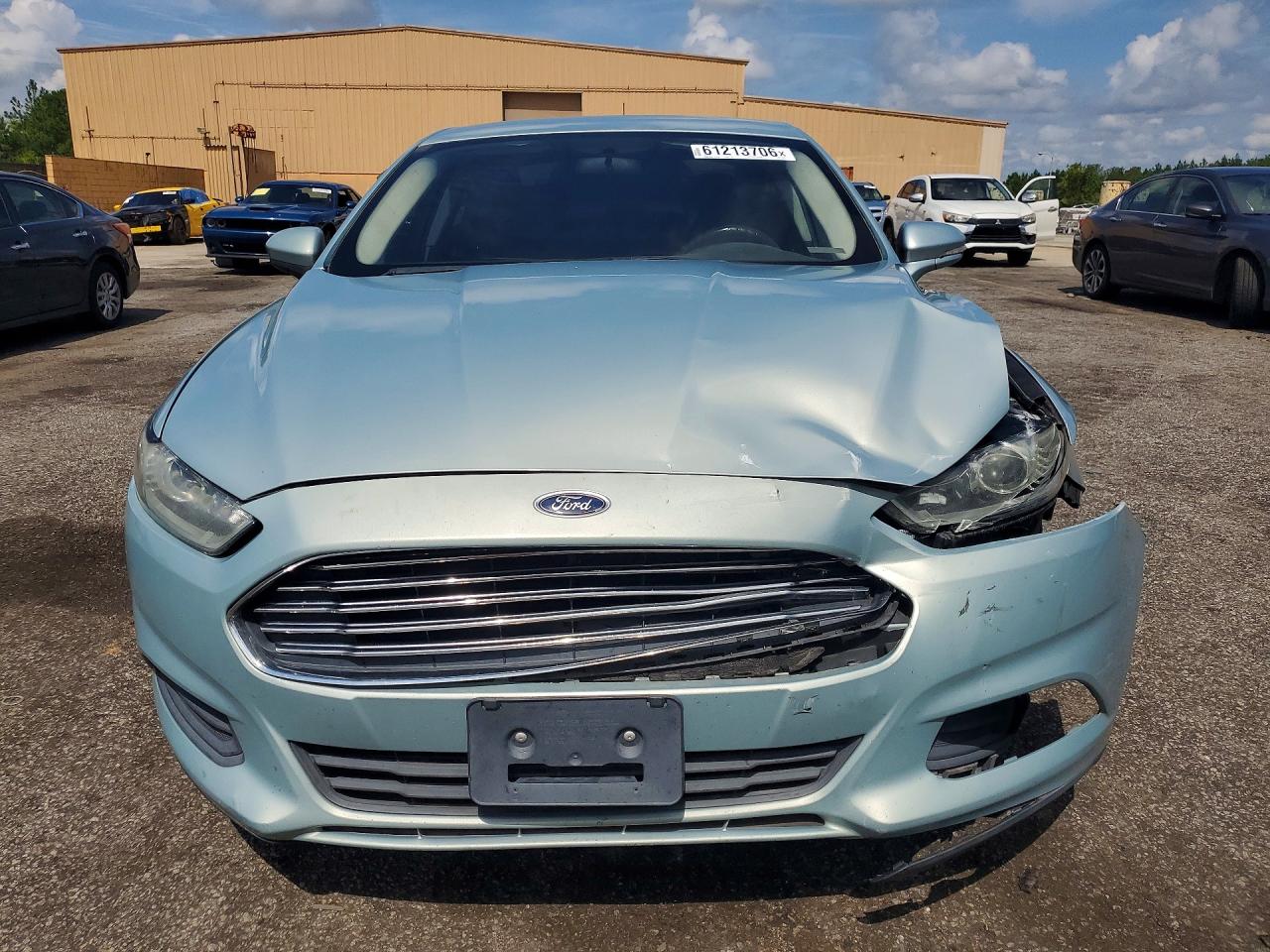 2014 Ford Fusion S Hybrid Blue vin: 3FA6P0UU4ER131187