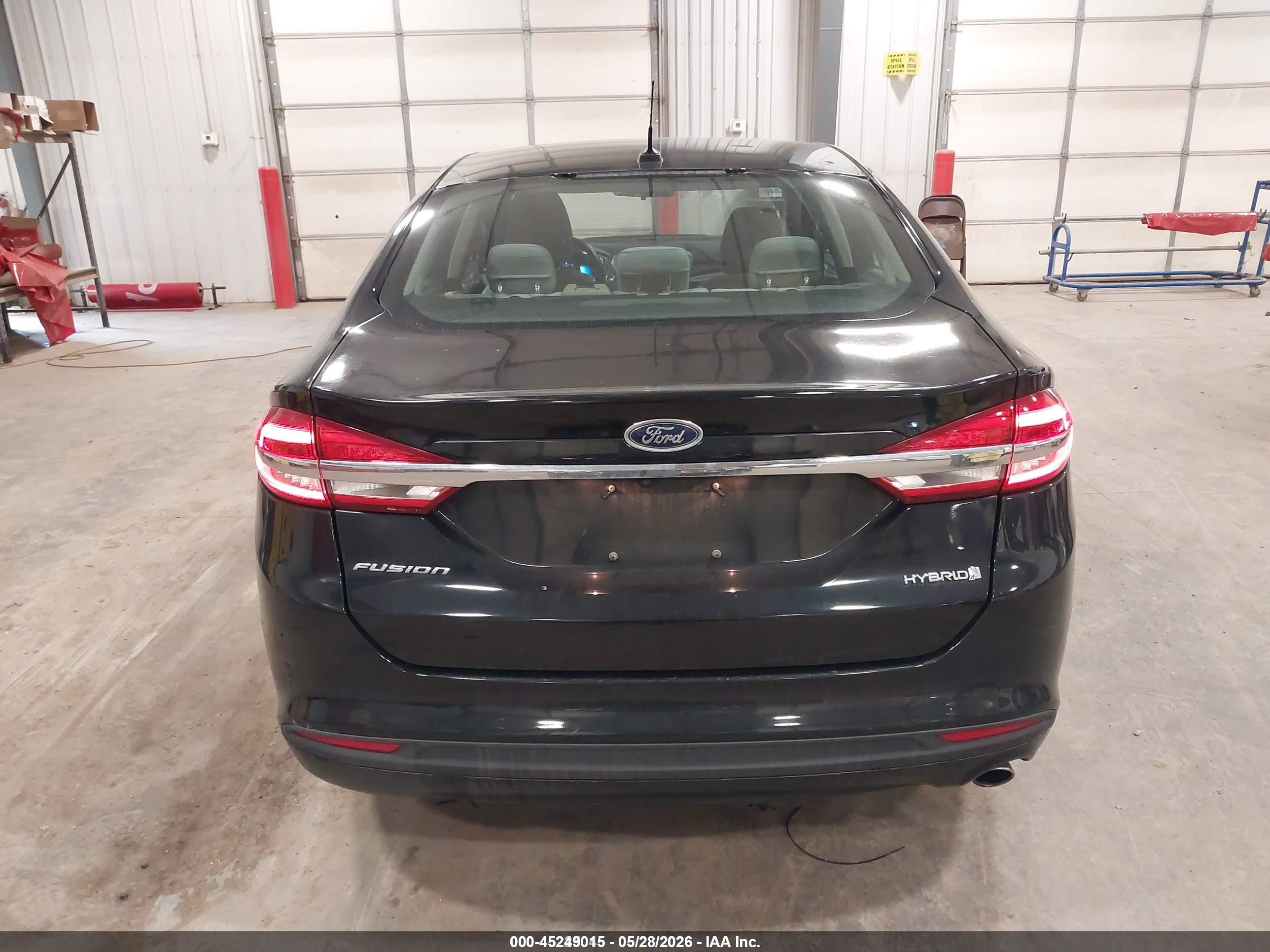 2018 Ford Fusion Hybrid S Black vin: 3FA6P0UU4JR122631