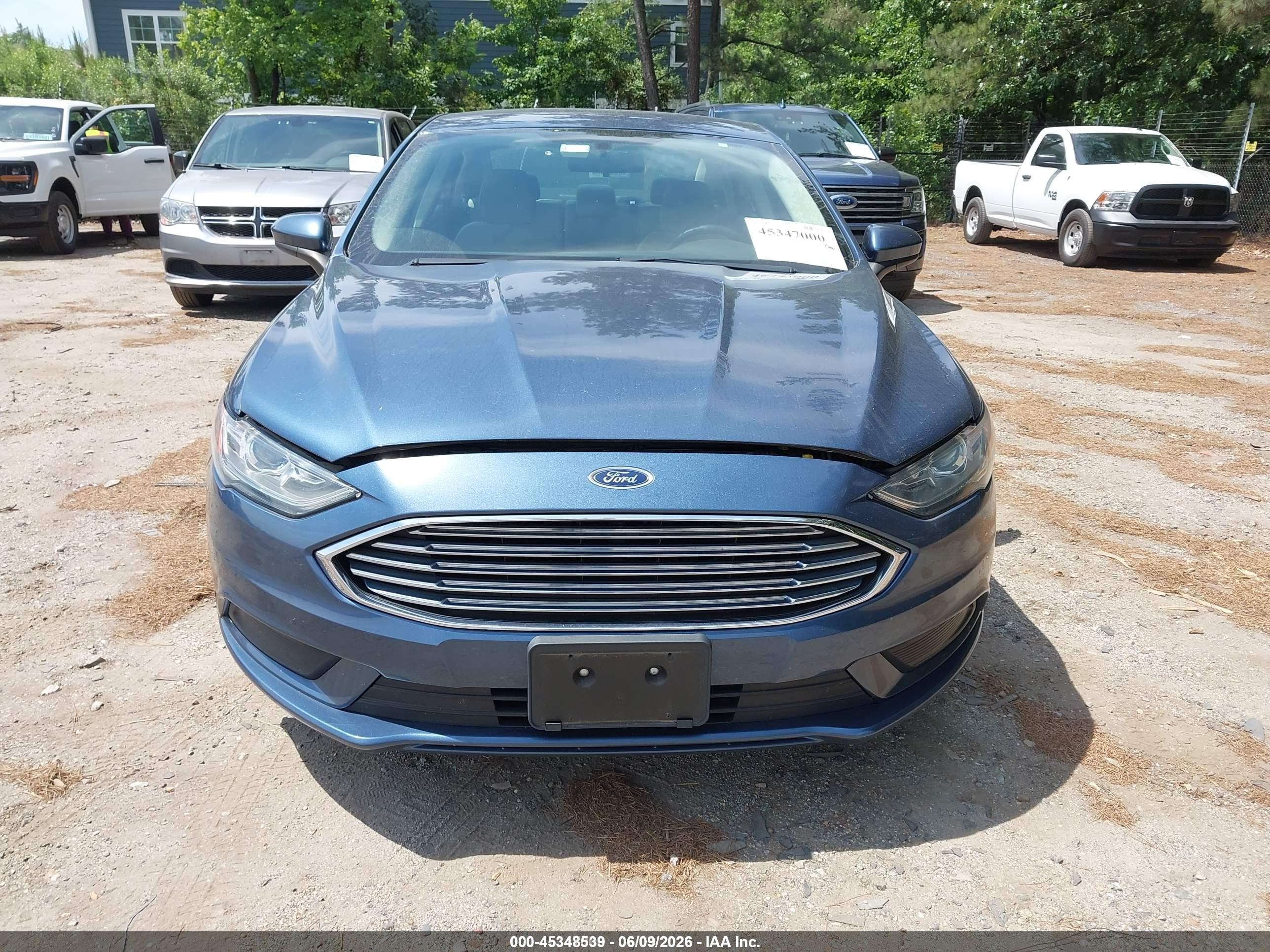 2018 Ford Fusion Hybrid S Синий vin: 3FA6P0UU4JR278961