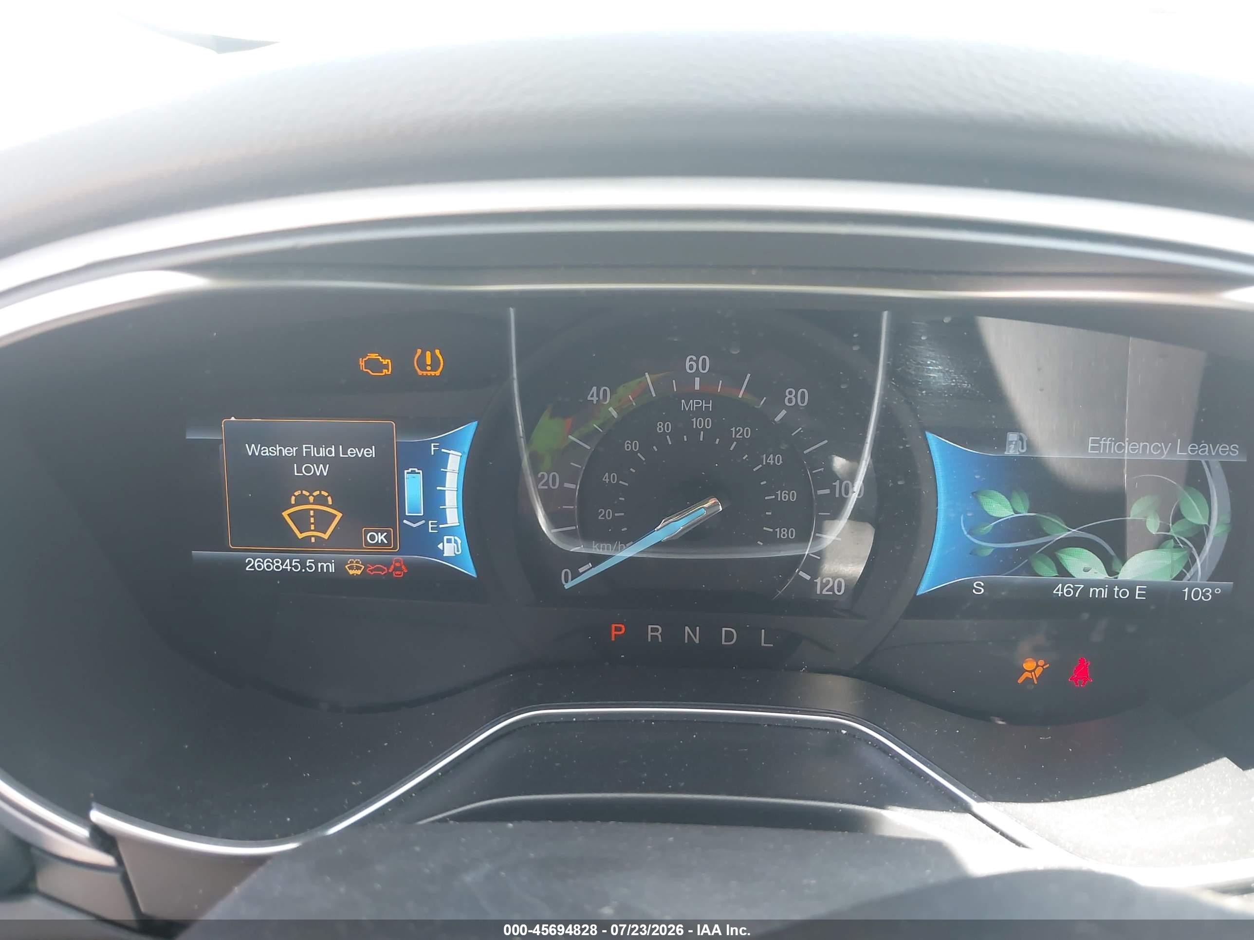 2015 Ford Fusion Hybrid S White vin: 3FA6P0UU5FR131720