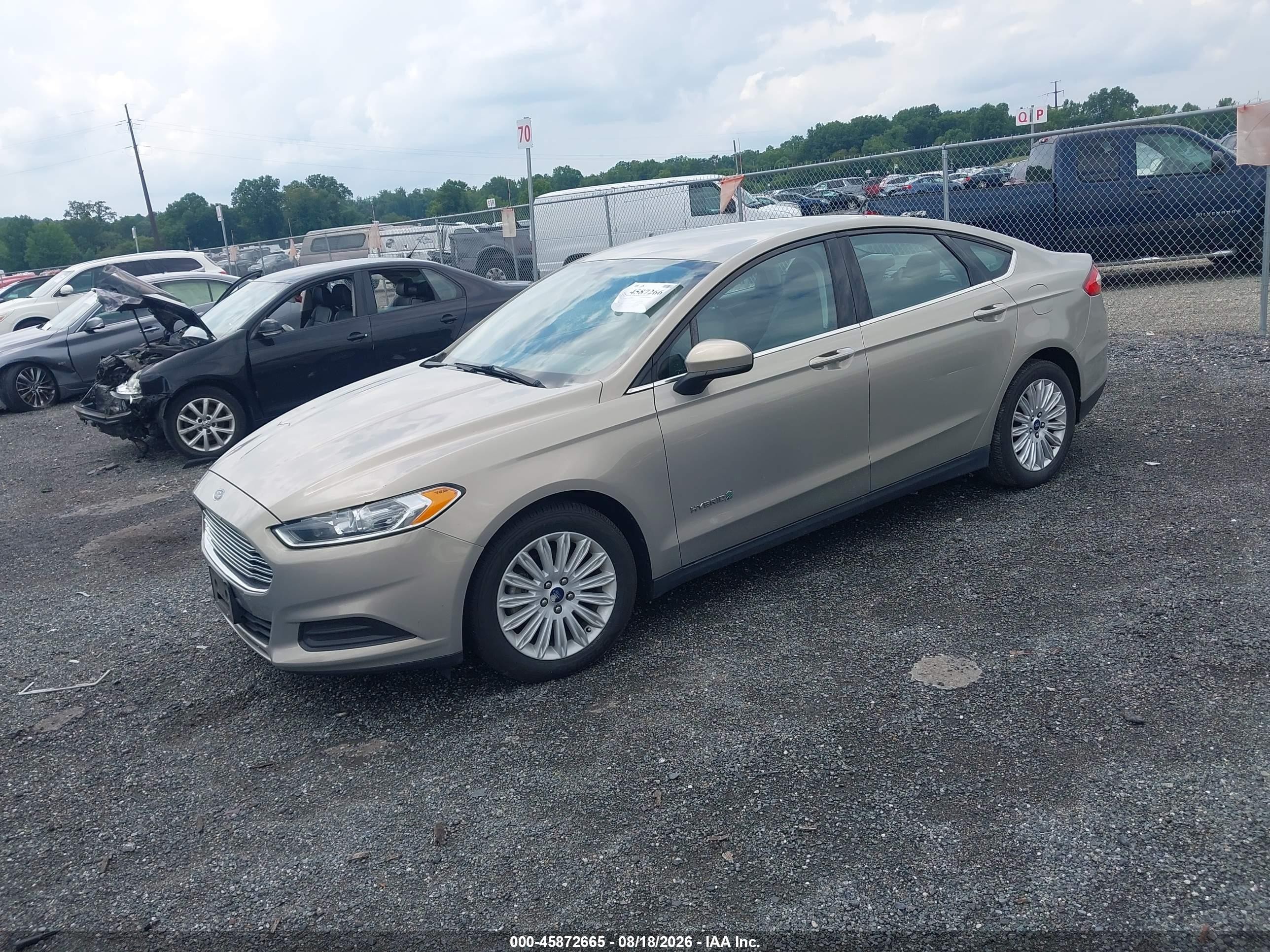 2015 Ford Fusion Hybrid S Gold vin: 3FA6P0UU5FR149473