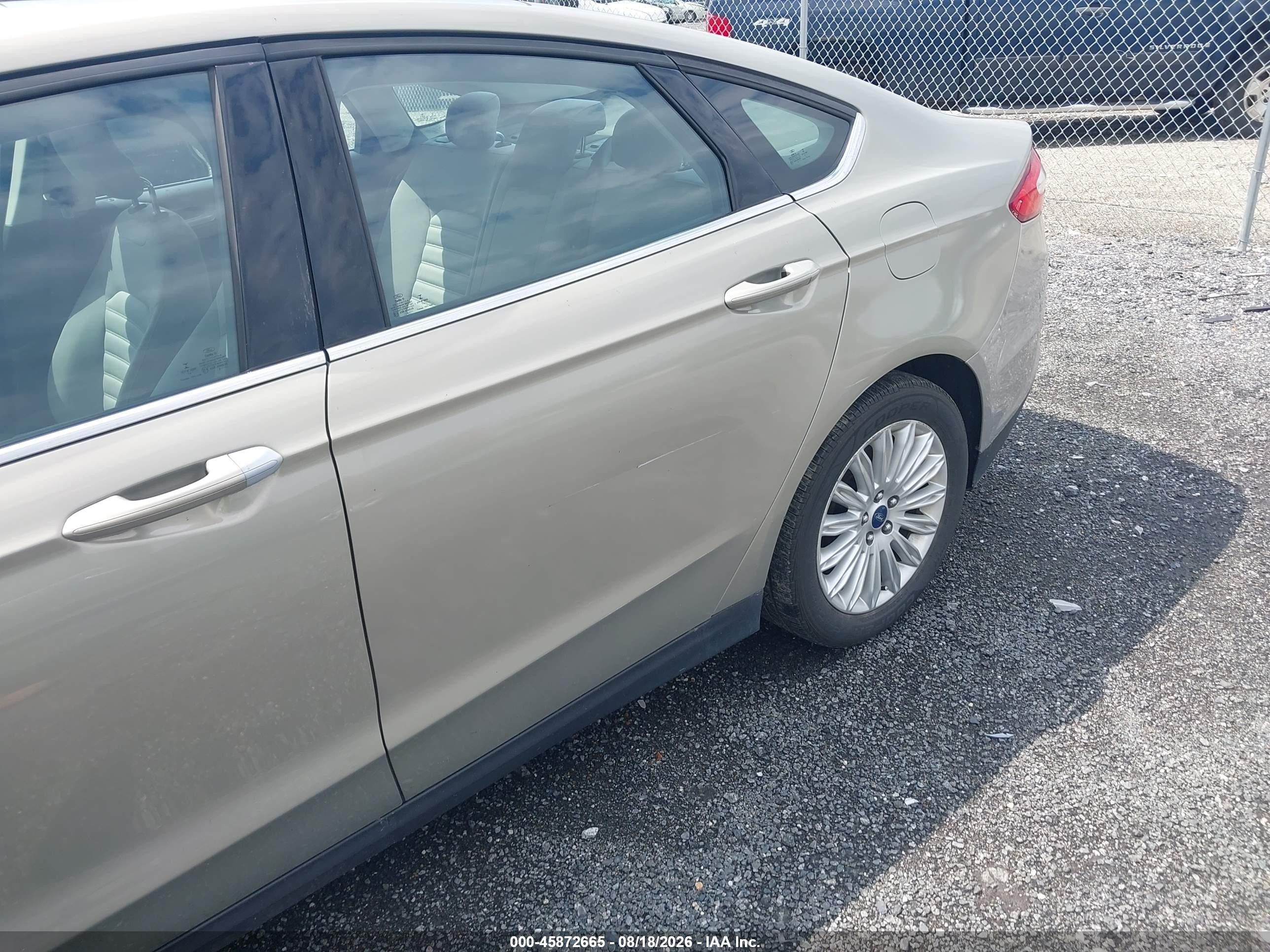 2015 Ford Fusion Hybrid S Gold vin: 3FA6P0UU5FR149473