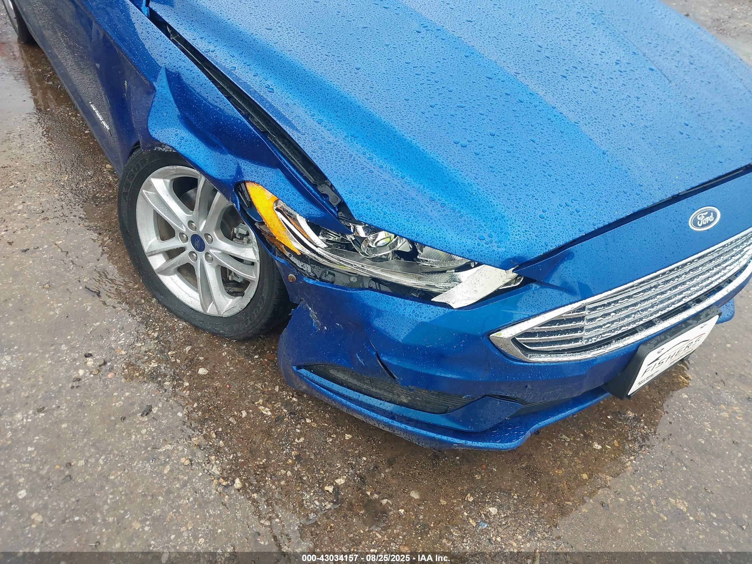 2018 Ford Fusion Hybrid S Синий vin: 3FA6P0UU5JR279150
