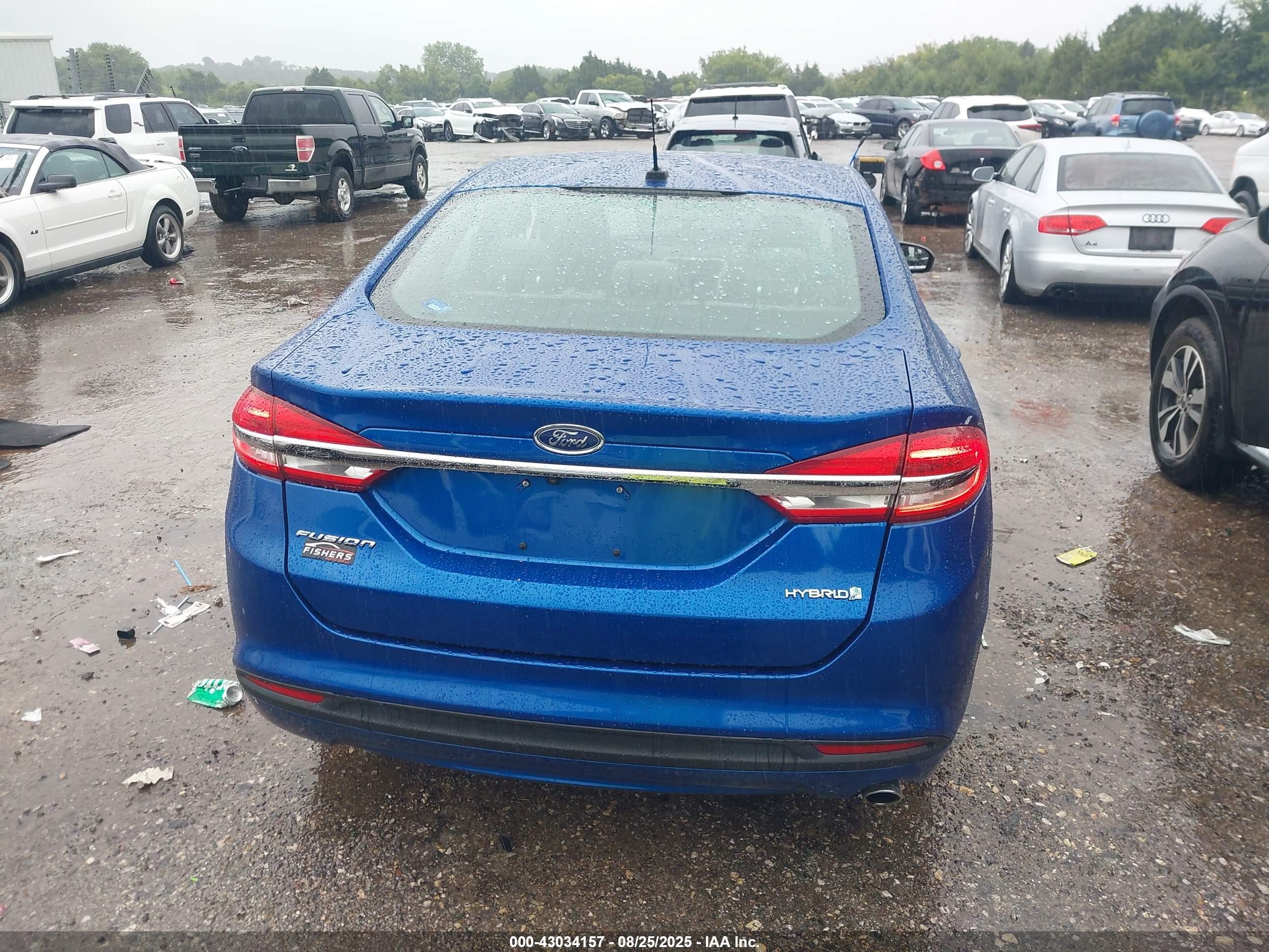 2018 Ford Fusion Hybrid S Синий vin: 3FA6P0UU5JR279150