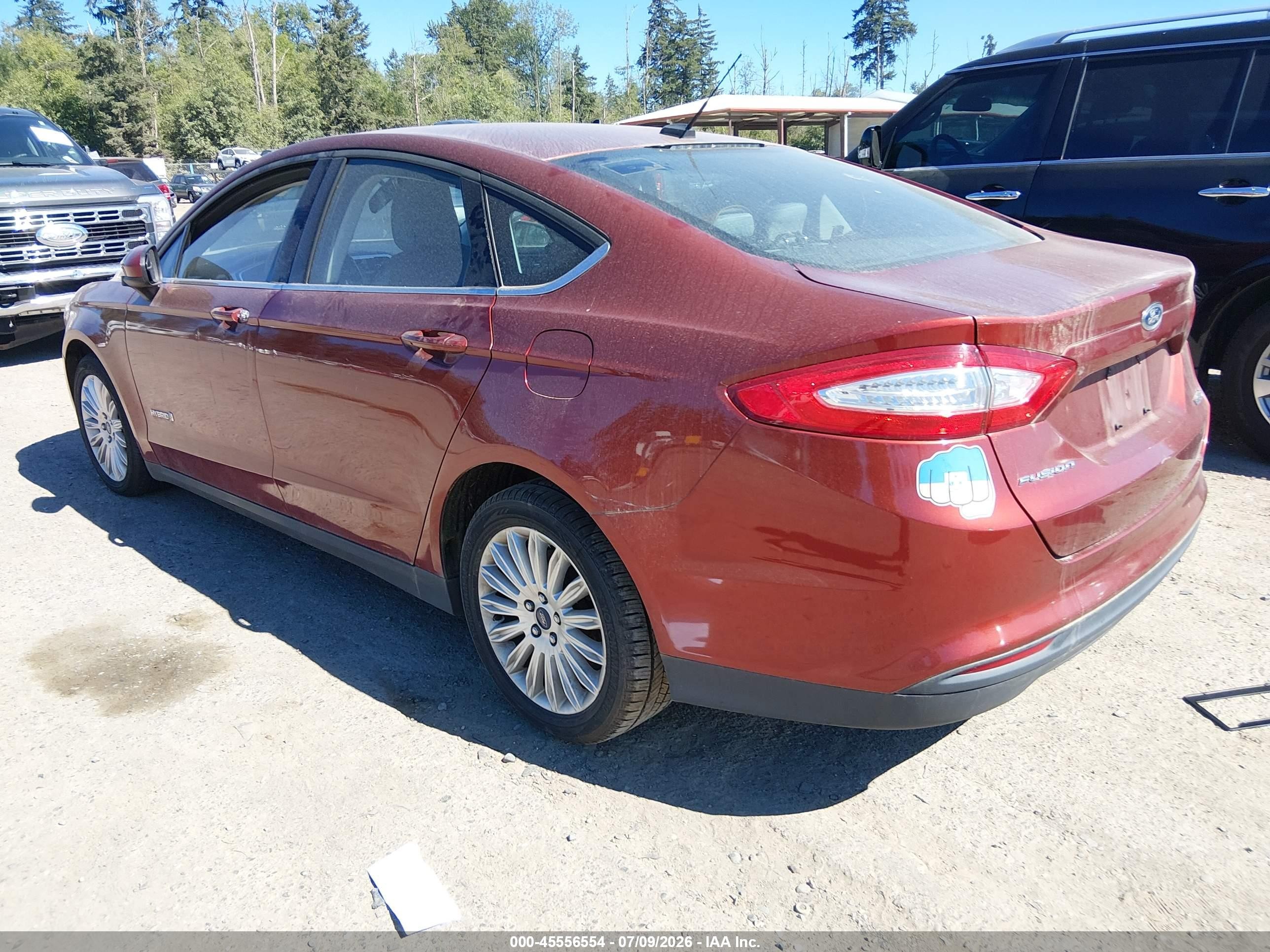 2014 Ford Fusion Hybrid S Orange vin: 3FA6P0UU7ER235169