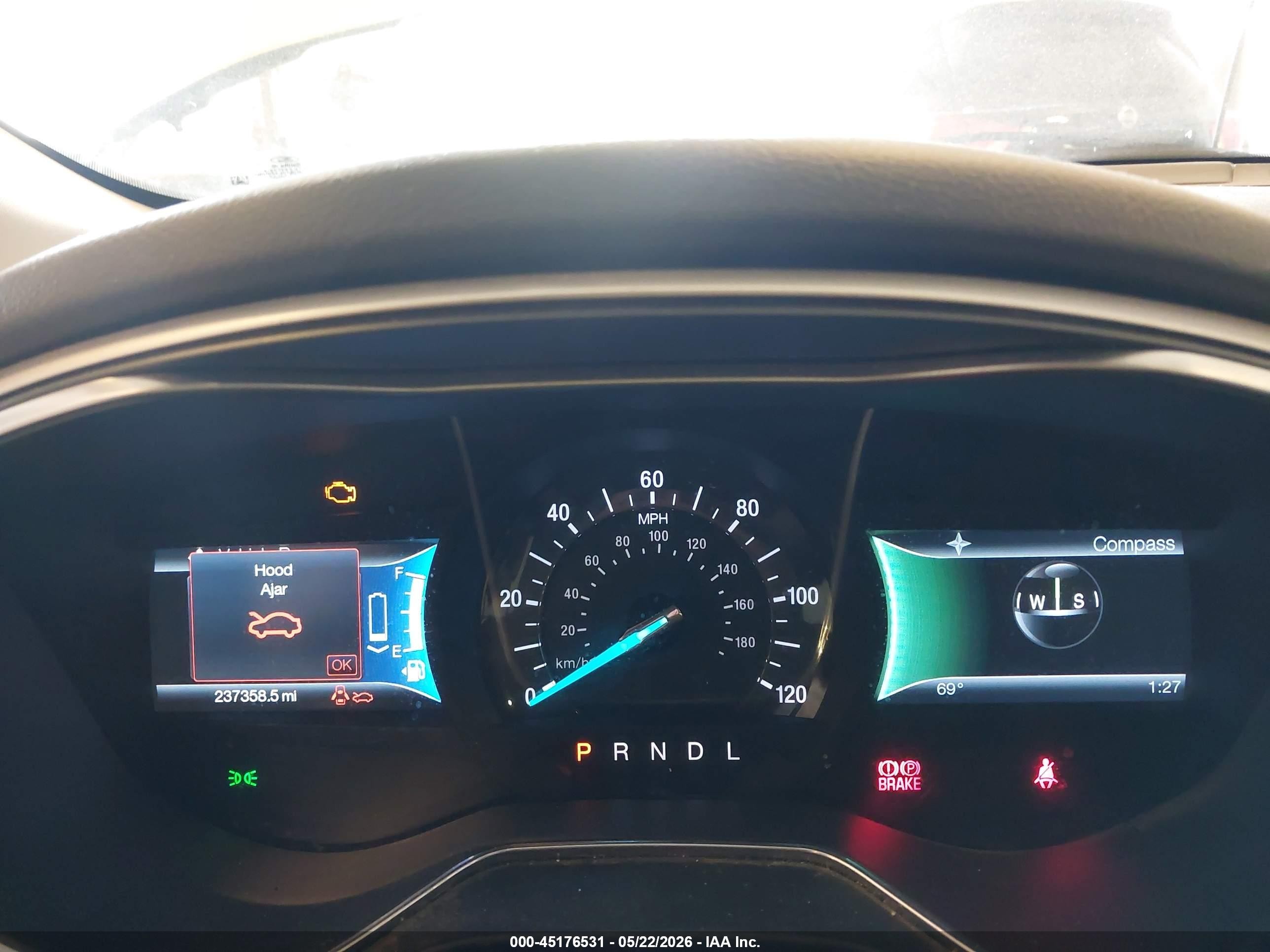 2014 Ford Fusion S Hybrid Gray vin: 3FA6P0UU7ER267510