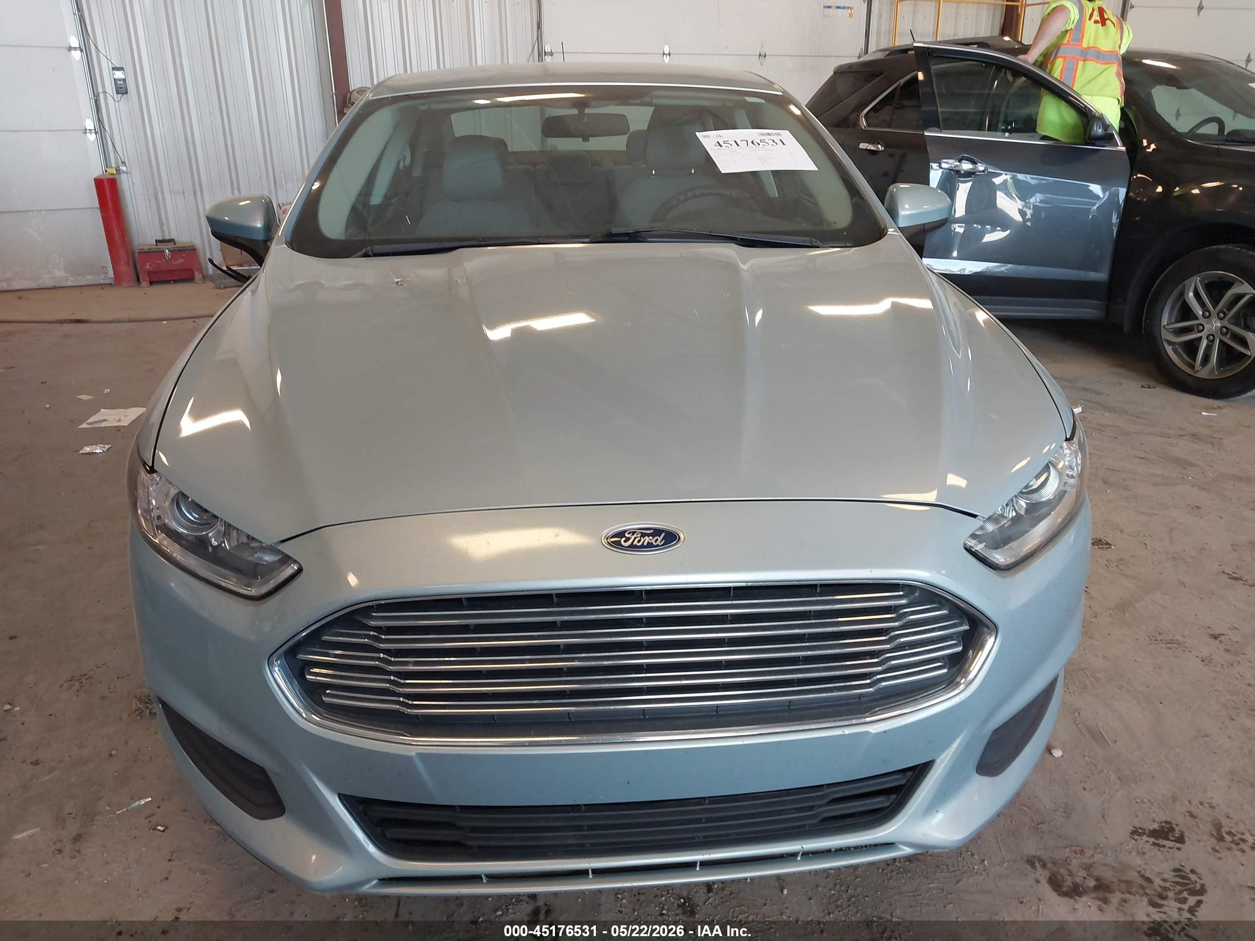 2014 Ford Fusion S Hybrid Gray vin: 3FA6P0UU7ER267510