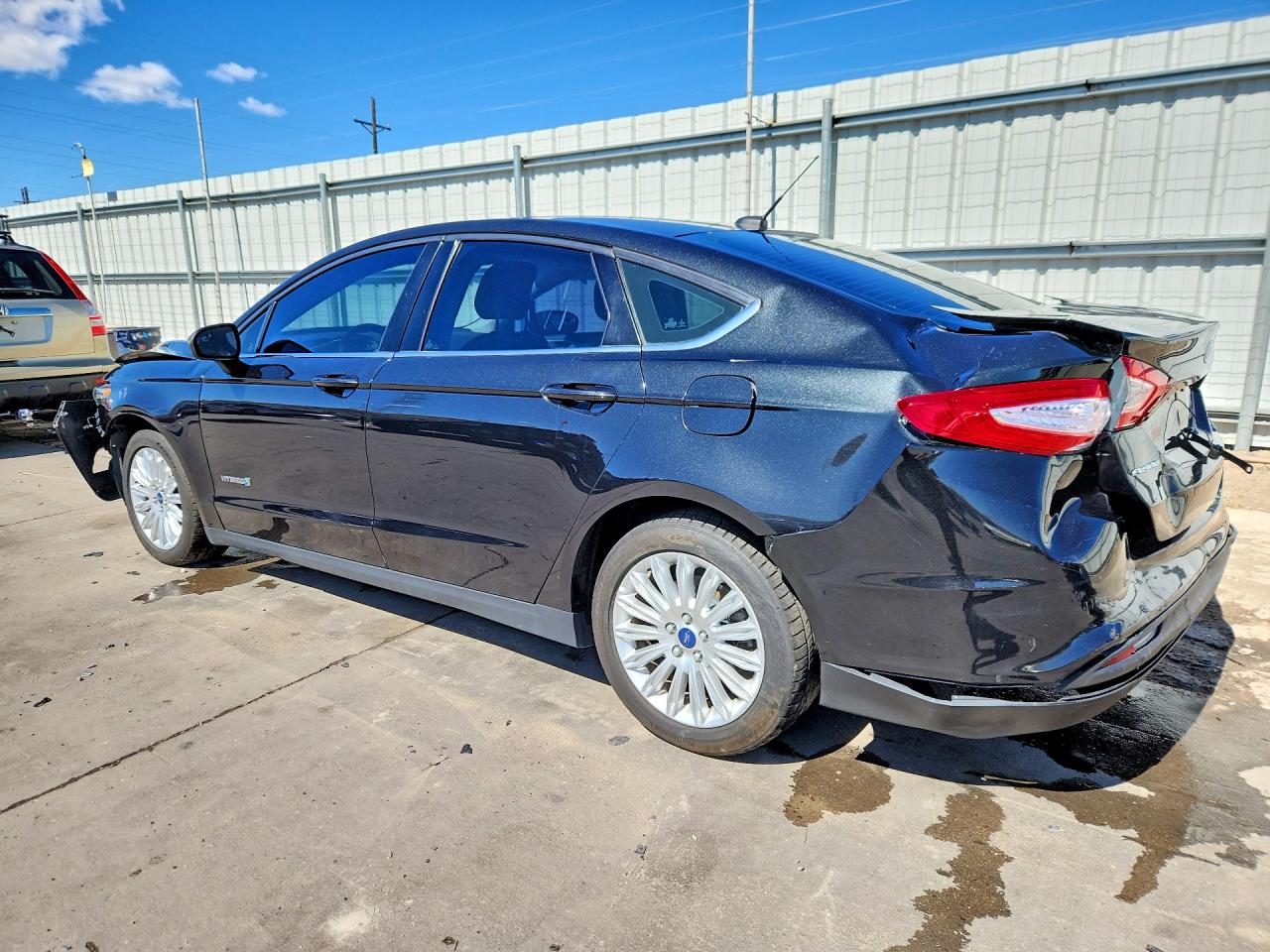2014 Ford Fusion S Hybrid Black vin: 3FA6P0UU7ER306225