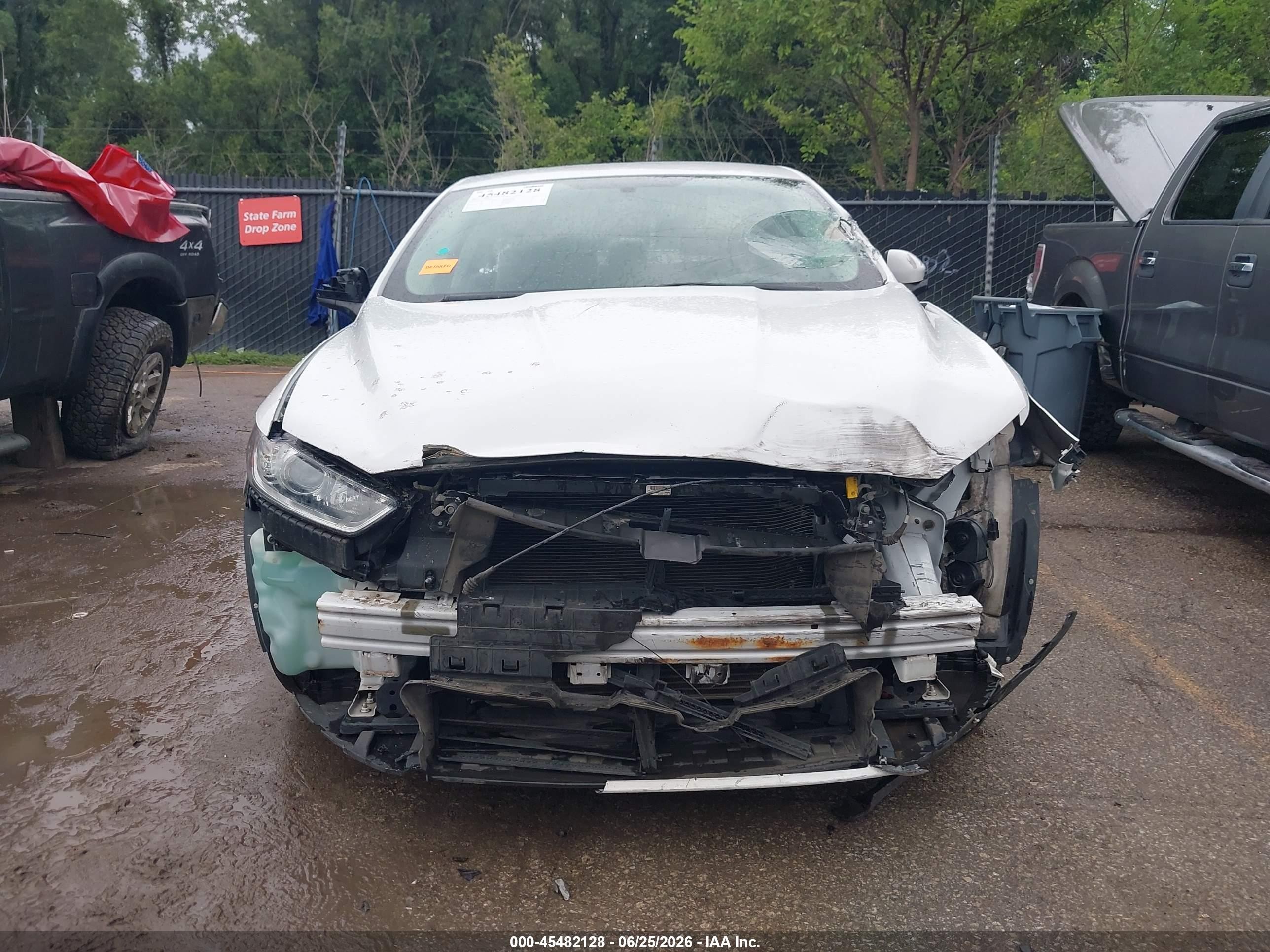 2014 Ford Fusion Hybrid S Белый vin: 3FA6P0UU7ER315376