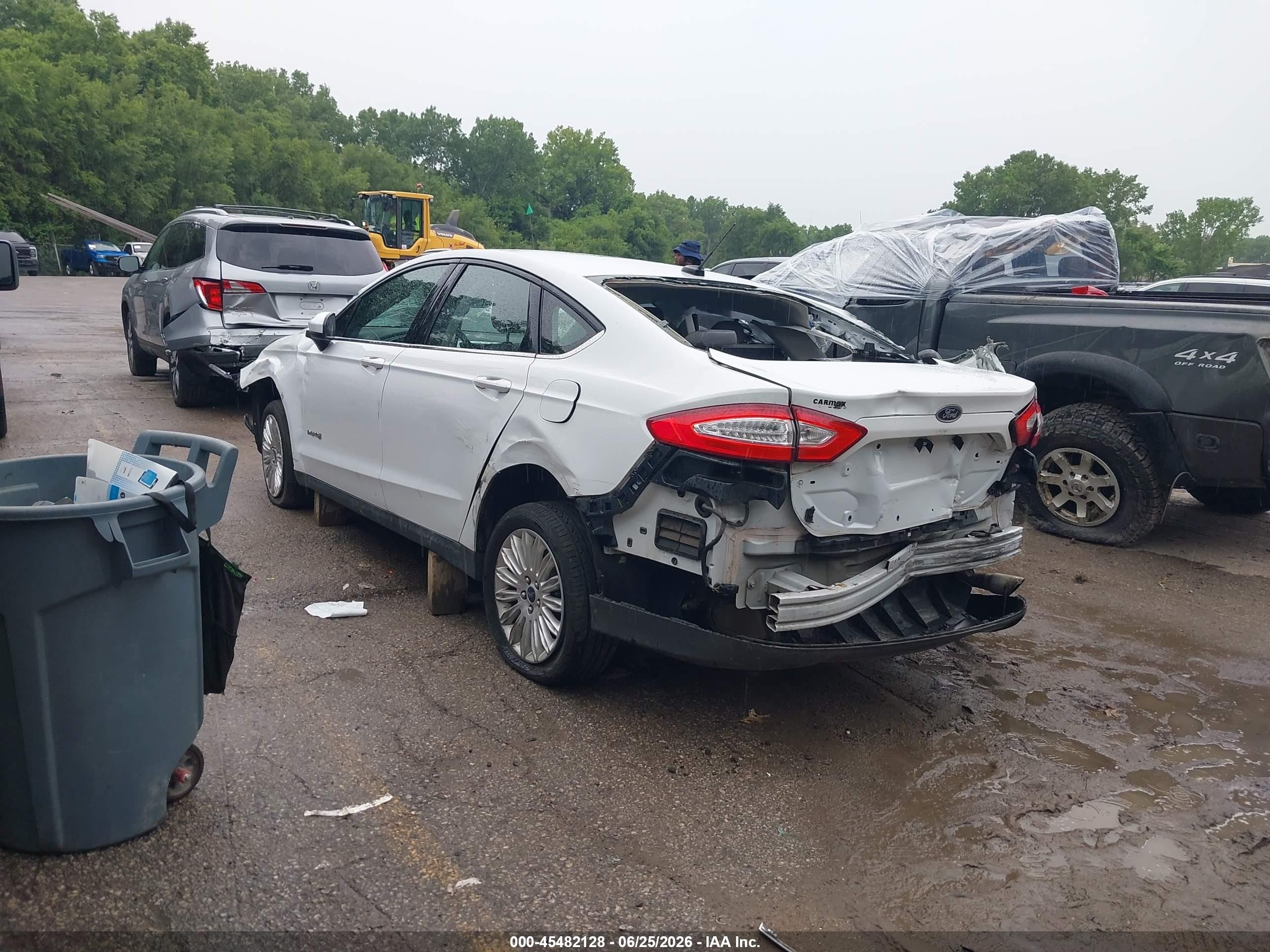 2014 Ford Fusion Hybrid S Белый vin: 3FA6P0UU7ER315376