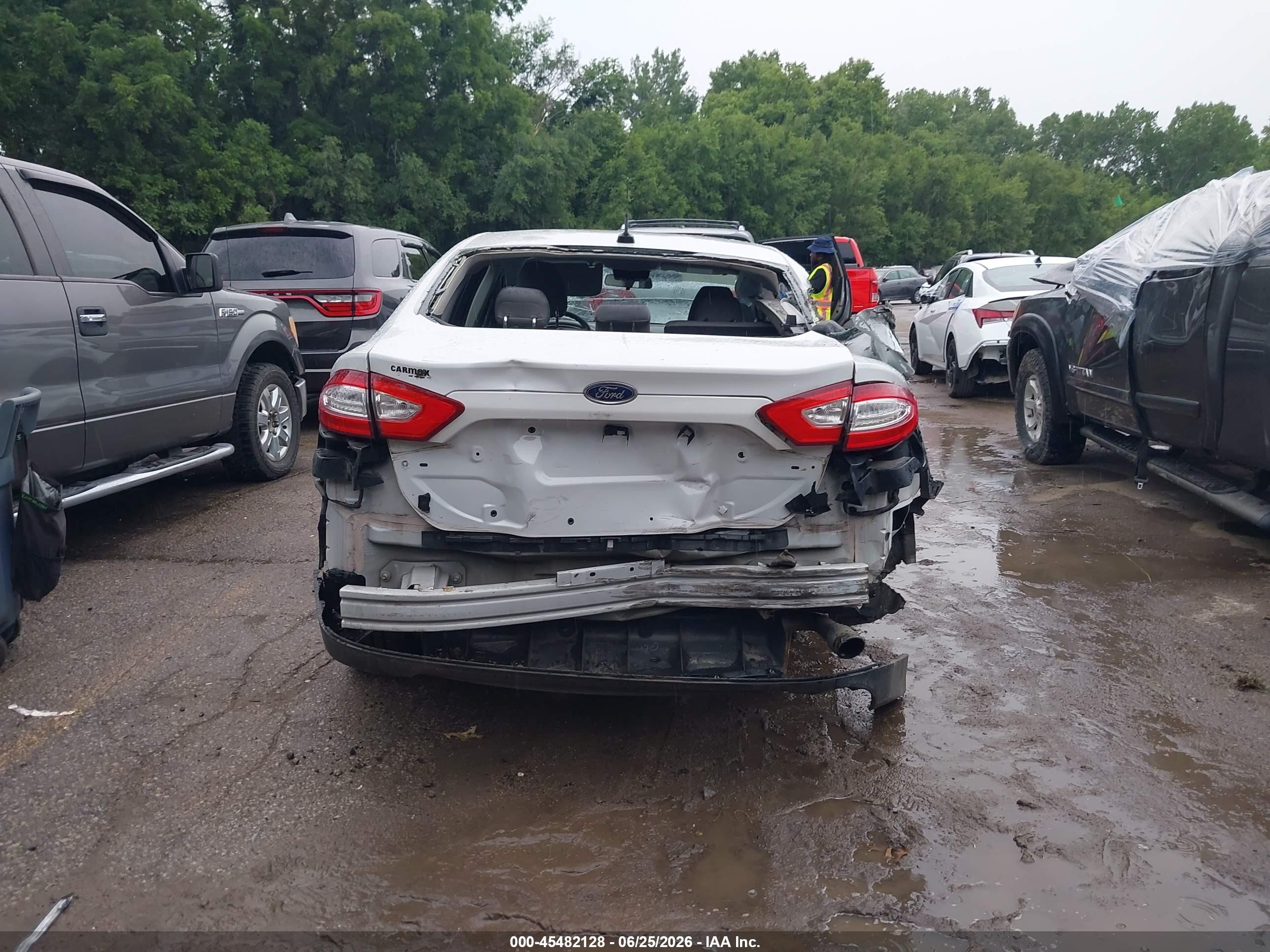 2014 Ford Fusion Hybrid S Белый vin: 3FA6P0UU7ER315376
