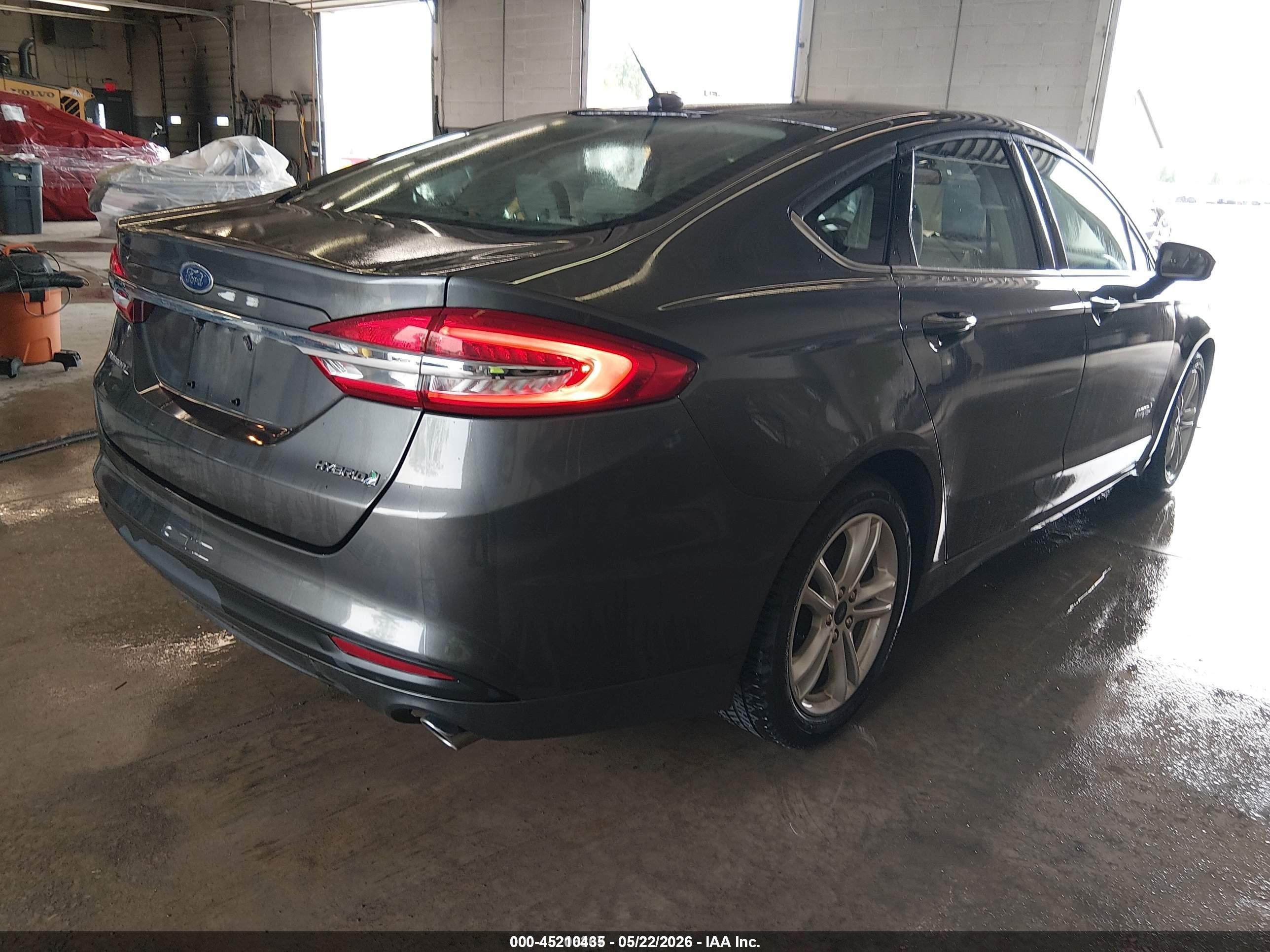 2018 Ford Fusion Hybrid S Gray vin: 3FA6P0UU7JR243511