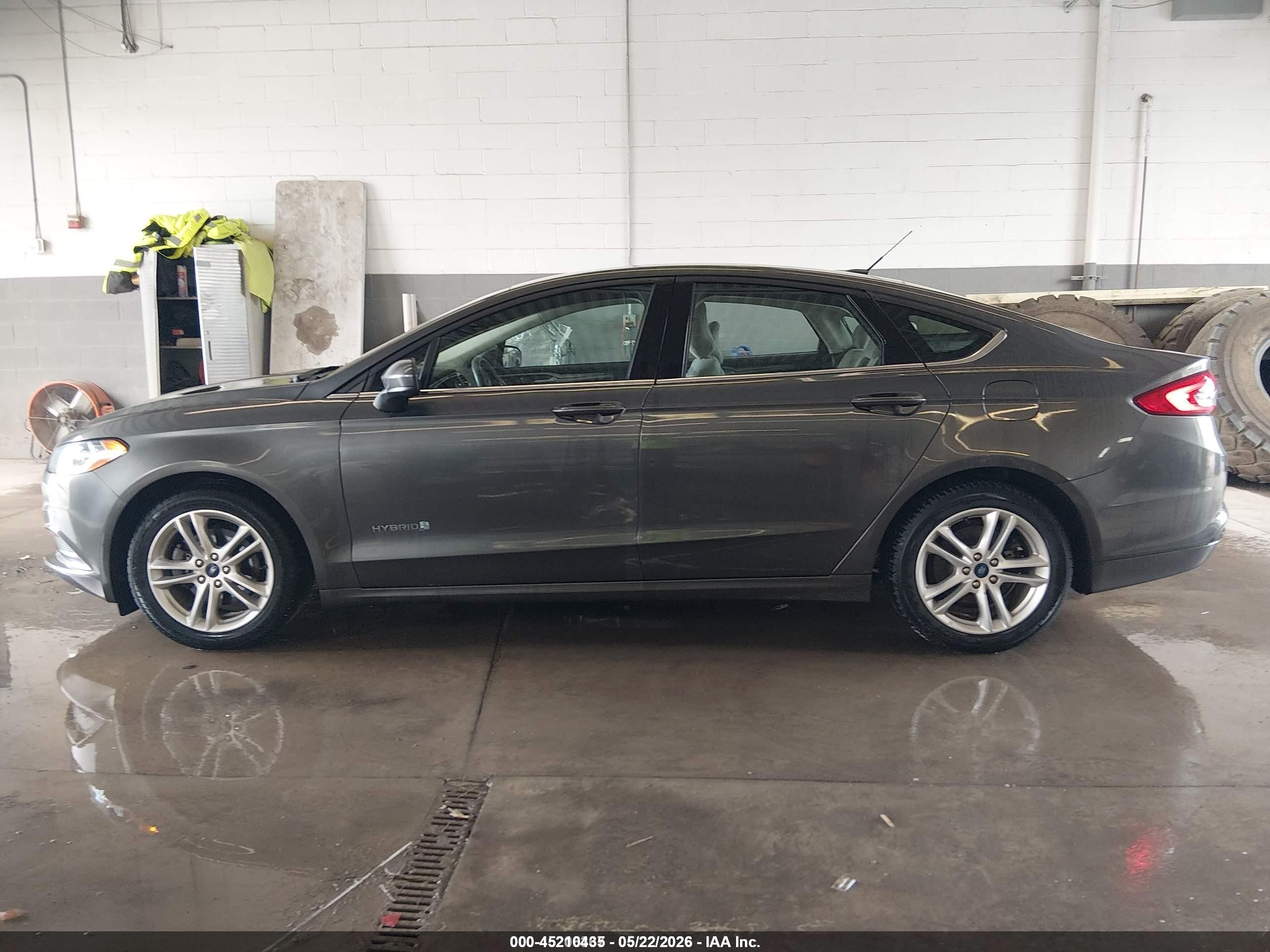 2018 Ford Fusion Hybrid S Gray vin: 3FA6P0UU7JR243511
