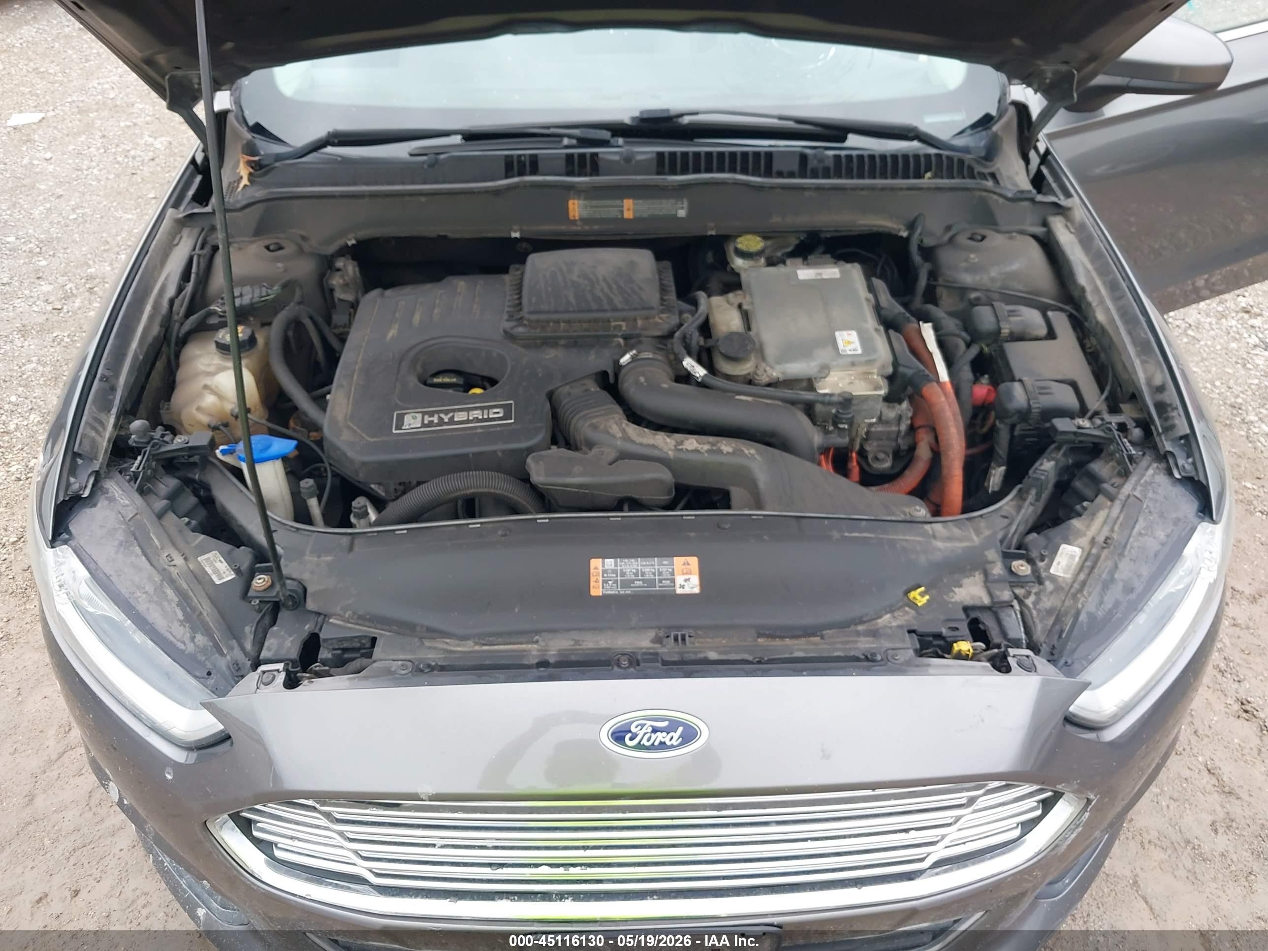 2014 Ford Fusion Hybrid S Серый vin: 3FA6P0UU8ER286079