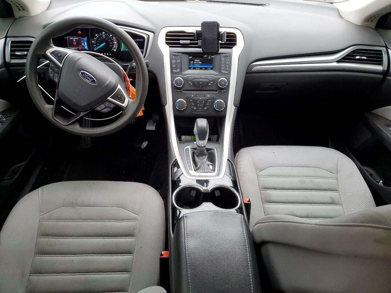 2014 Ford Fusion S Hybrid White vin: 3FA6P0UU8ER290228
