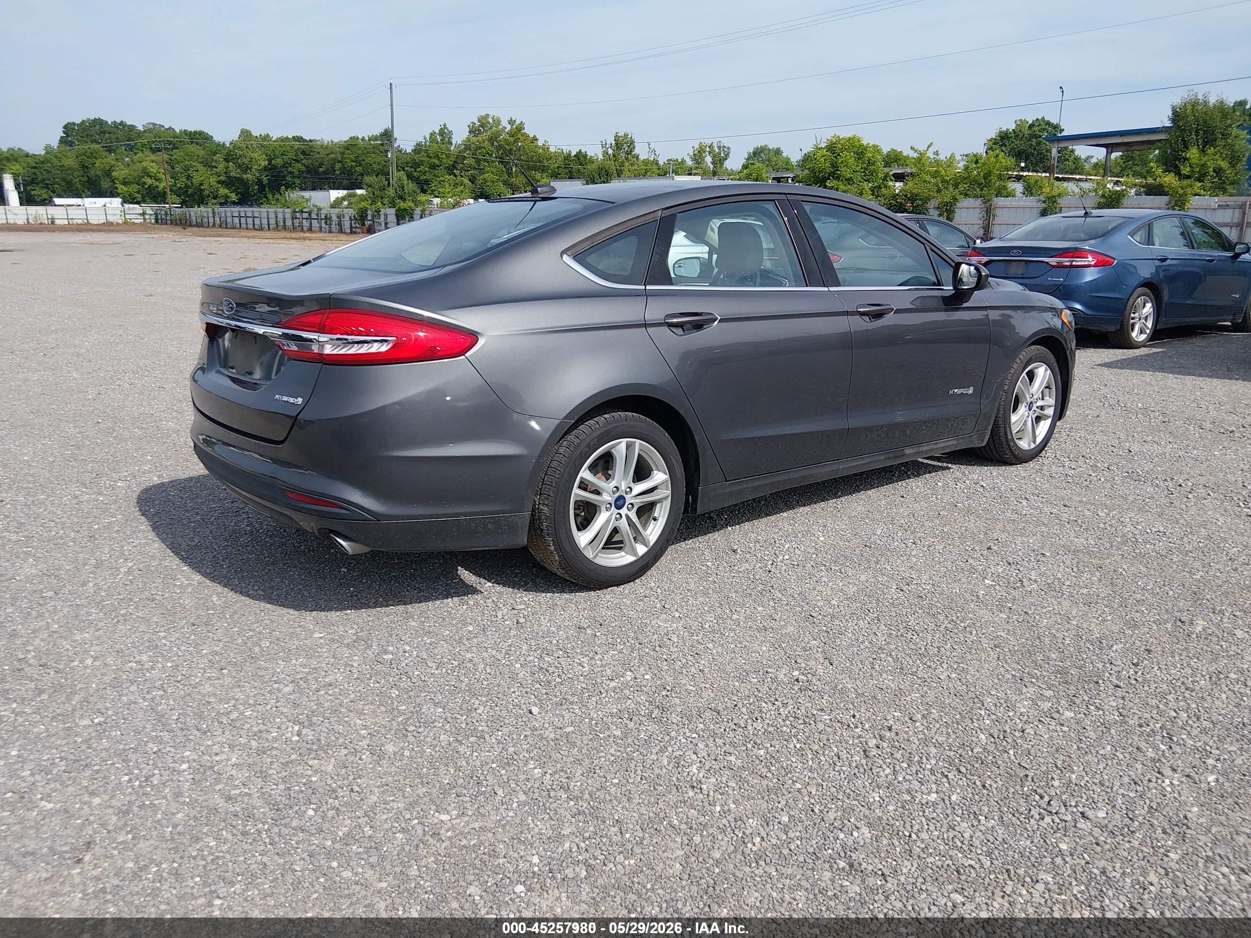 2018 Ford Fusion Hybrid S Gray vin: 3FA6P0UU8JR100101