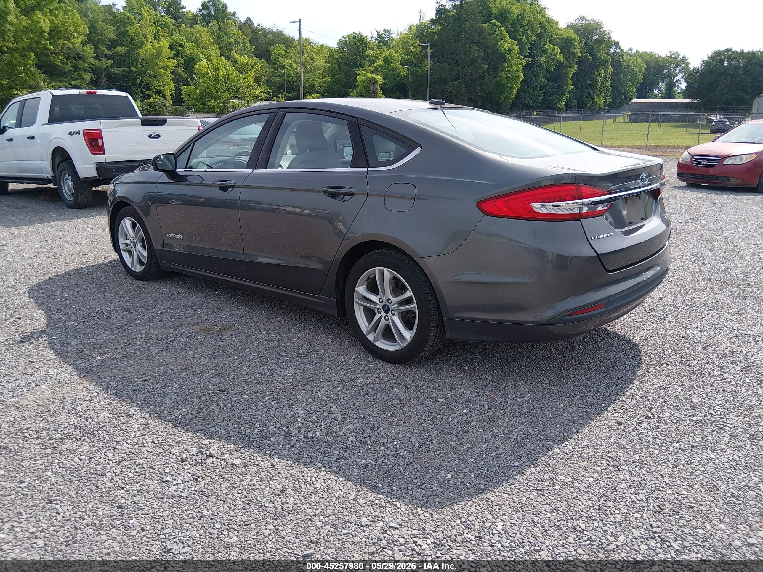 2018 Ford Fusion Hybrid S Gray vin: 3FA6P0UU8JR100101