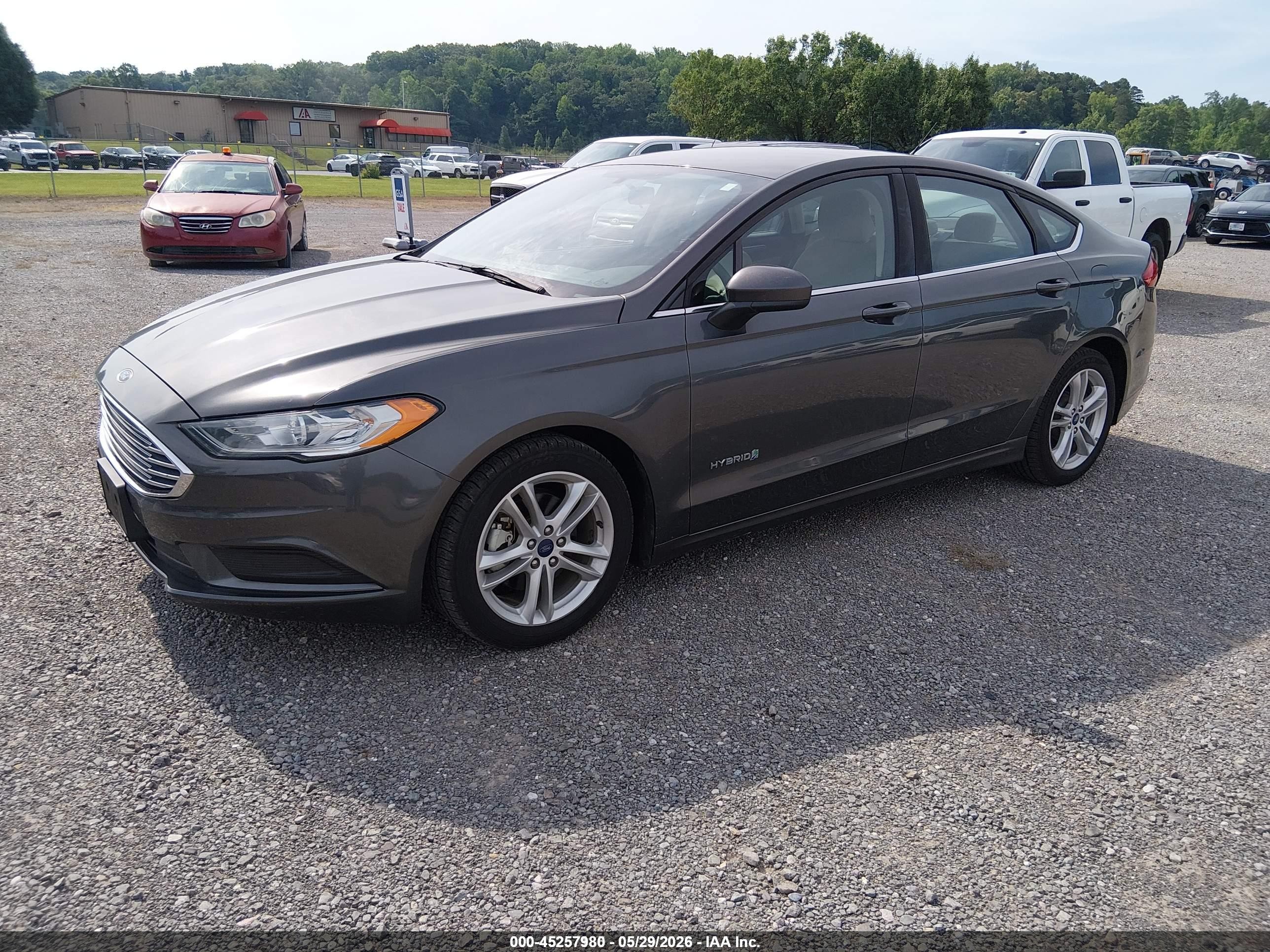 2018 Ford Fusion Hybrid S Gray vin: 3FA6P0UU8JR100101