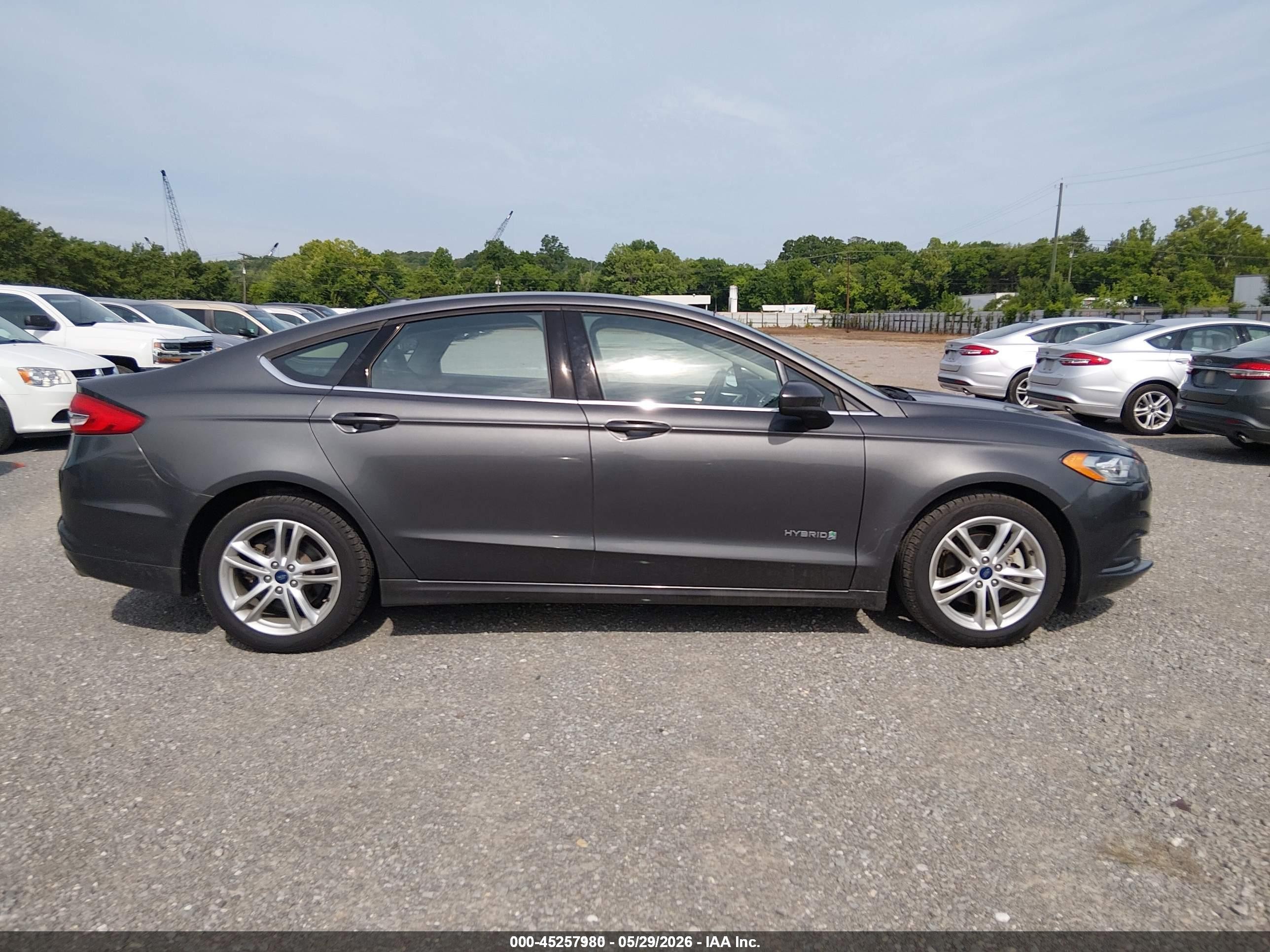 2018 Ford Fusion Hybrid S Gray vin: 3FA6P0UU8JR100101