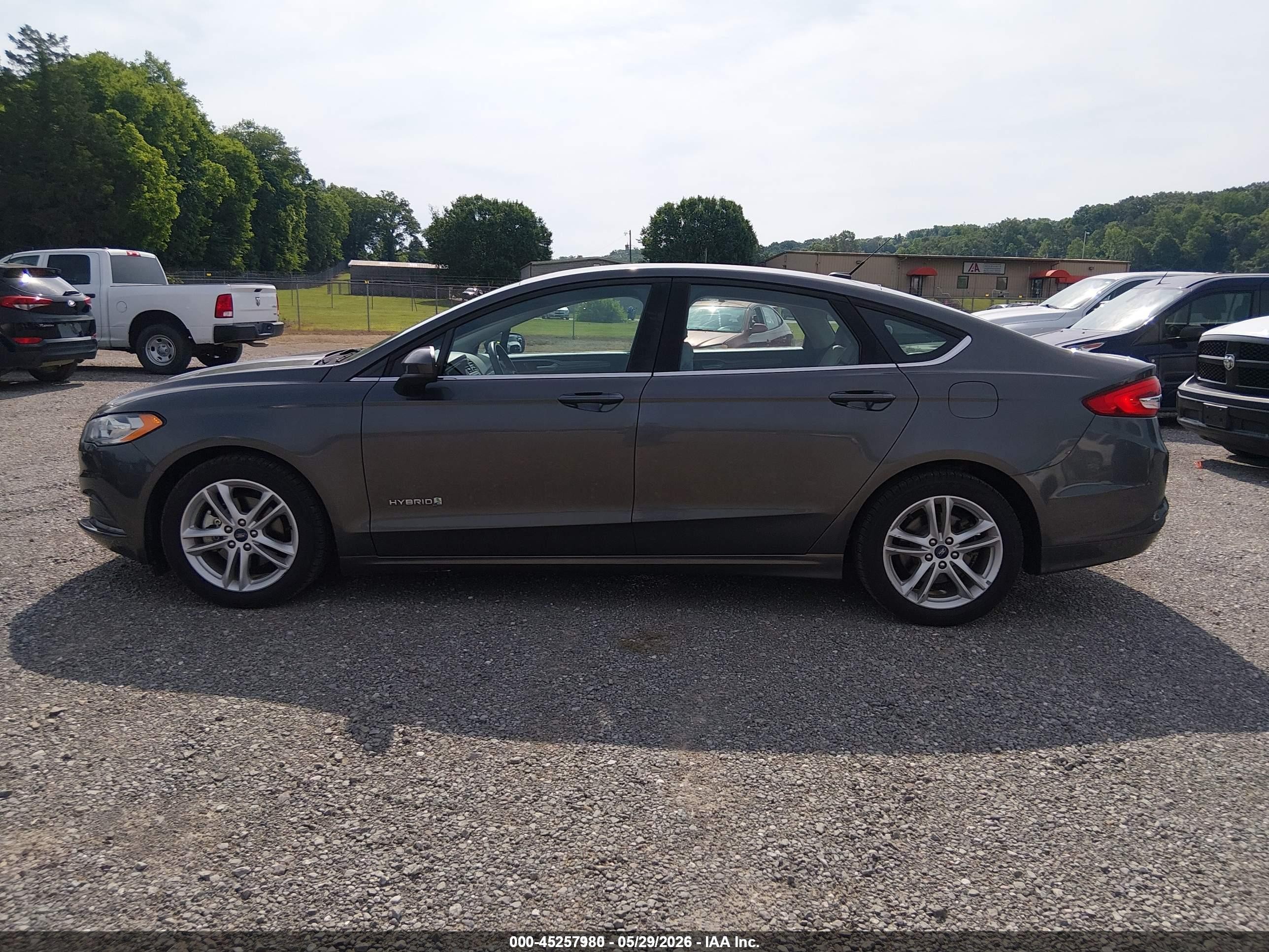 2018 Ford Fusion Hybrid S Gray vin: 3FA6P0UU8JR100101