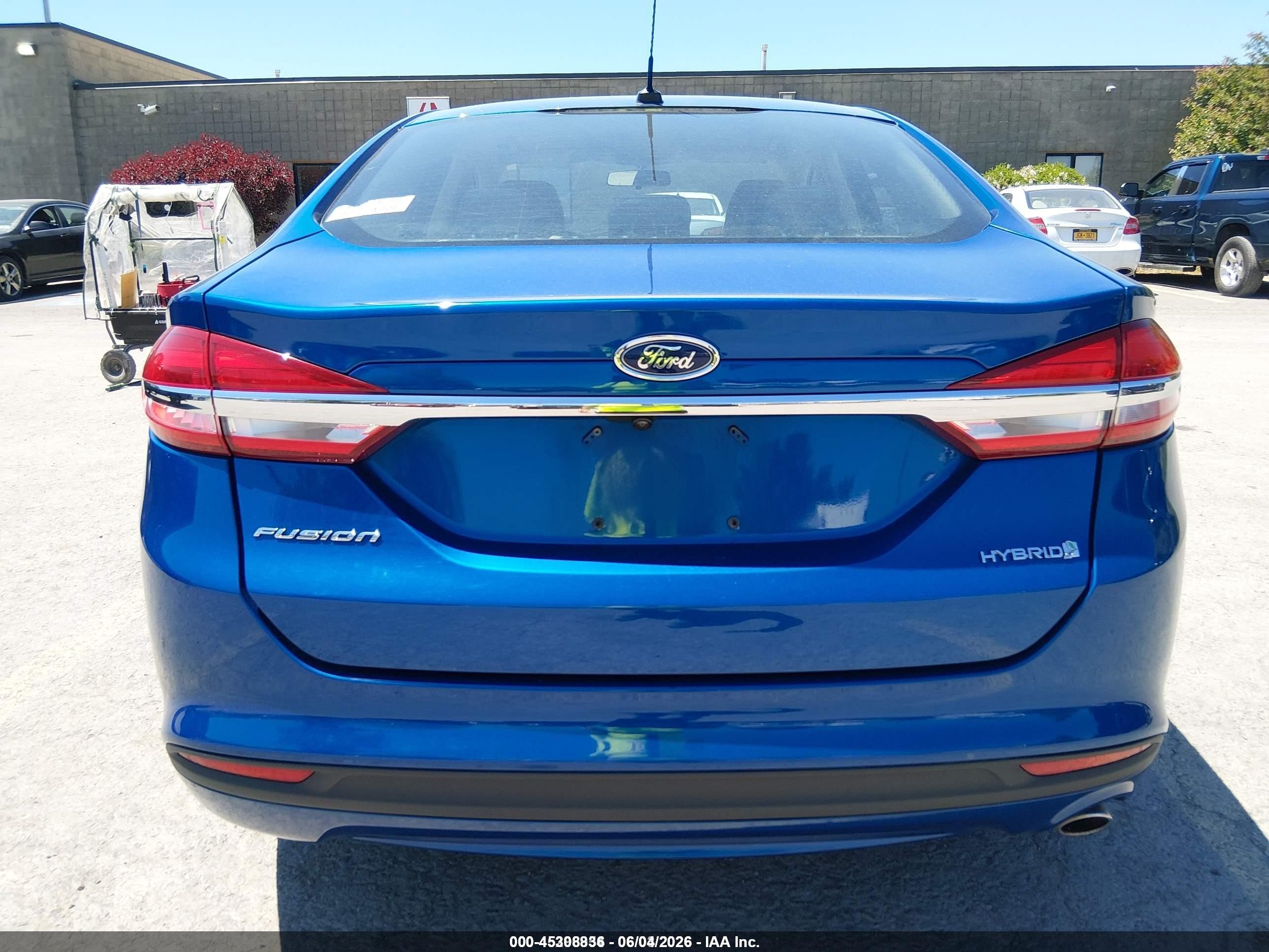 2018 Ford Fusion Hybrid S Blue vin: 3FA6P0UU8JR271558