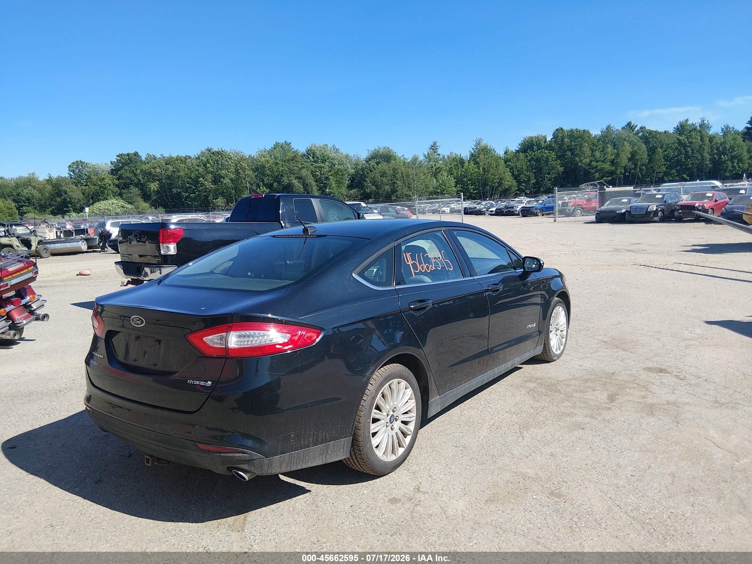 2014 Ford Fusion Hybrid S Синий vin: 3FA6P0UU9ER274362