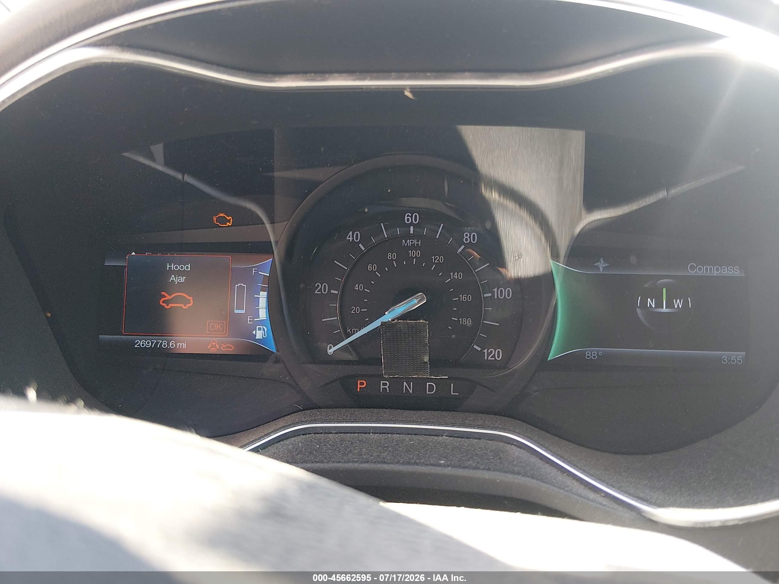 2014 Ford Fusion Hybrid S Синий vin: 3FA6P0UU9ER274362