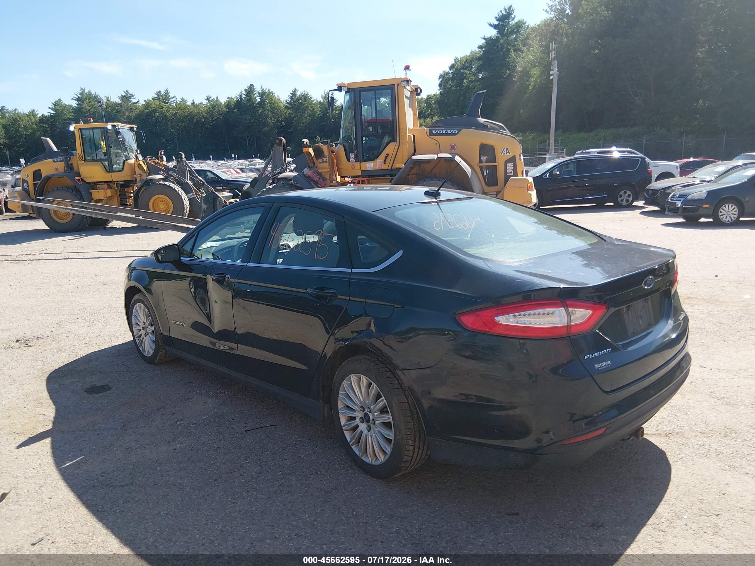 2014 Ford Fusion Hybrid S Синий vin: 3FA6P0UU9ER274362
