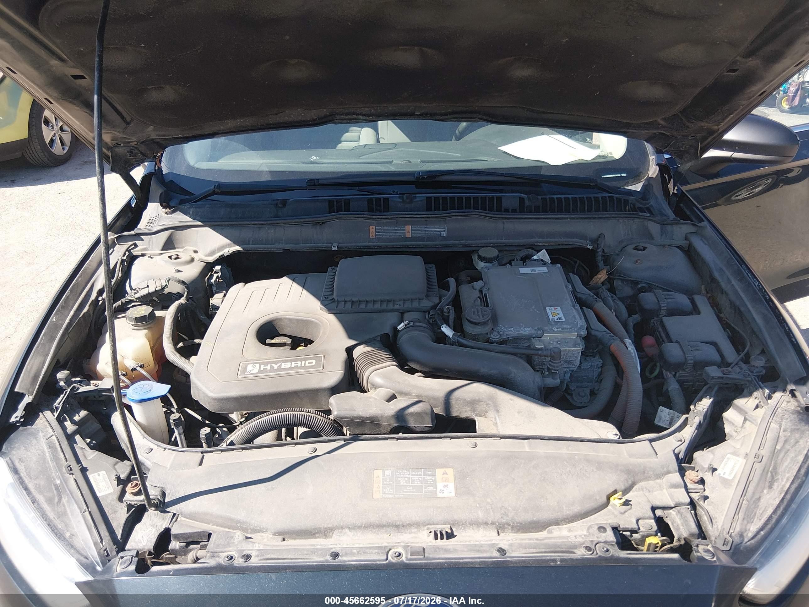 2014 Ford Fusion Hybrid S Синий vin: 3FA6P0UU9ER274362