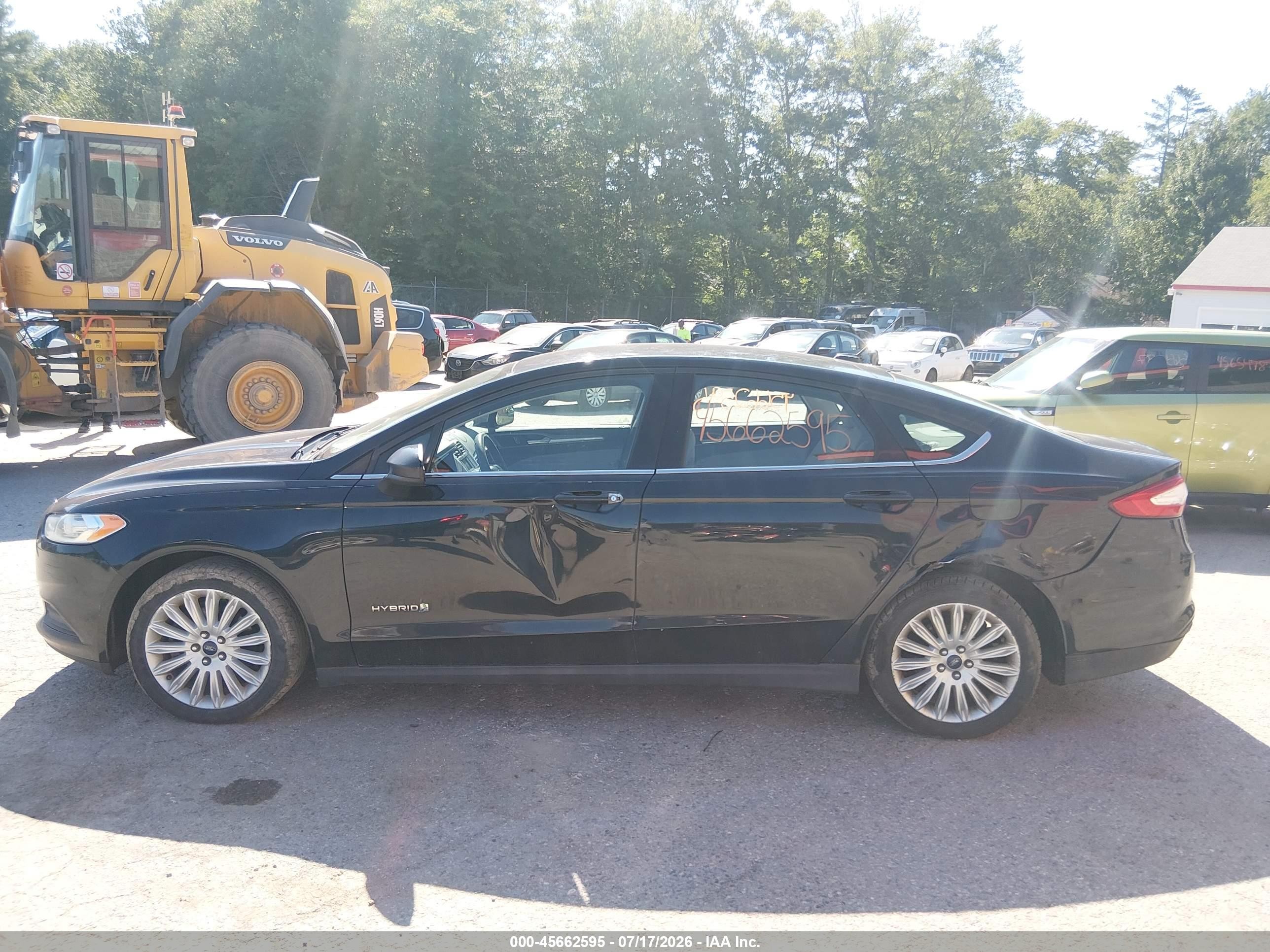 2014 Ford Fusion Hybrid S Синий vin: 3FA6P0UU9ER274362