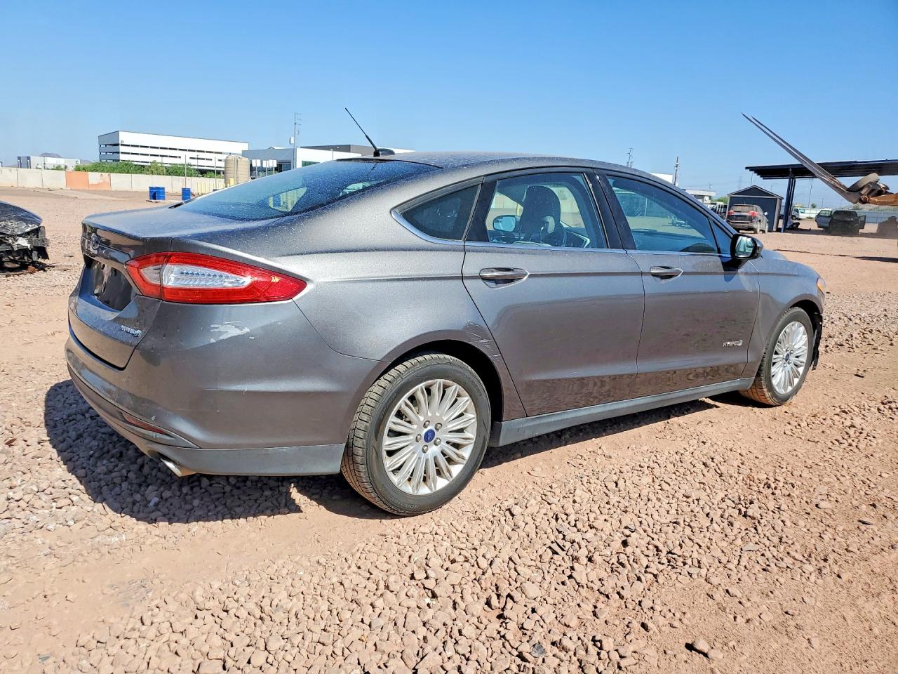2014 Ford Fusion S Hybrid Gray vin: 3FA6P0UU9ER360156