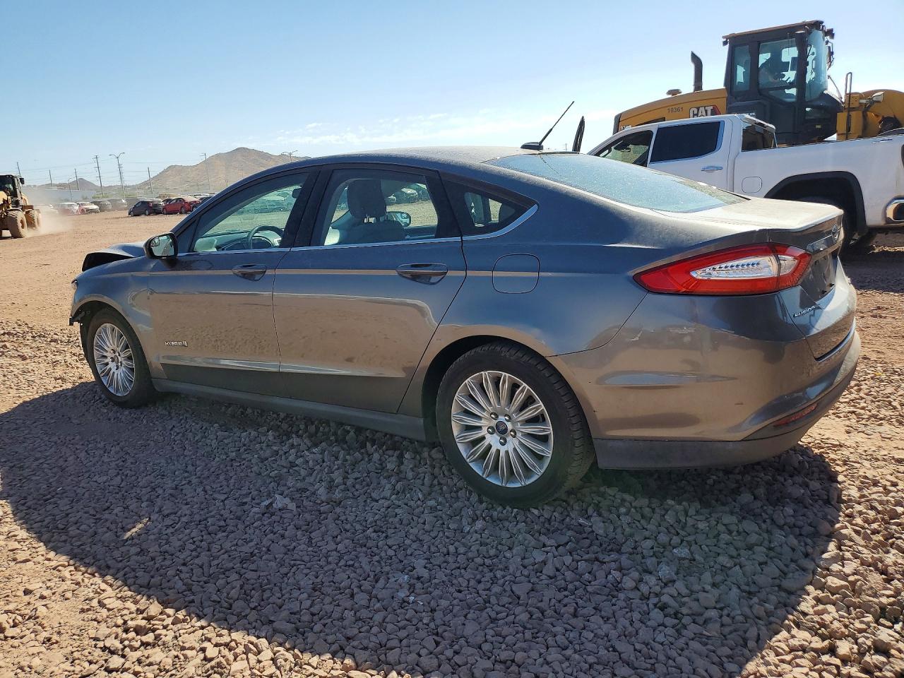 2014 Ford Fusion S Hybrid Gray vin: 3FA6P0UU9ER360156