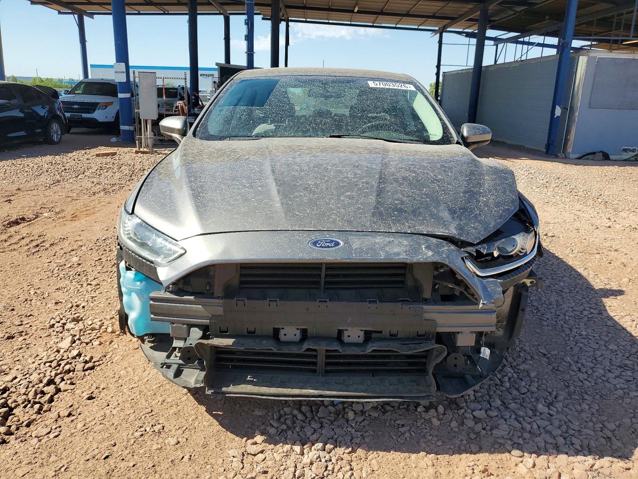 2014 Ford Fusion S Hybrid Gray vin: 3FA6P0UU9ER360156
