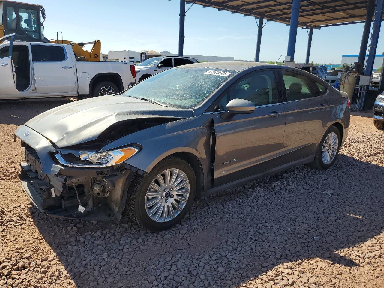 2014 Ford Fusion S Hybrid Gray vin: 3FA6P0UU9ER360156