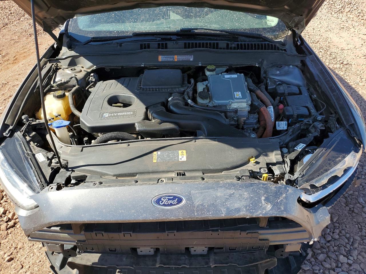 2014 Ford Fusion S Hybrid Gray vin: 3FA6P0UU9ER360156