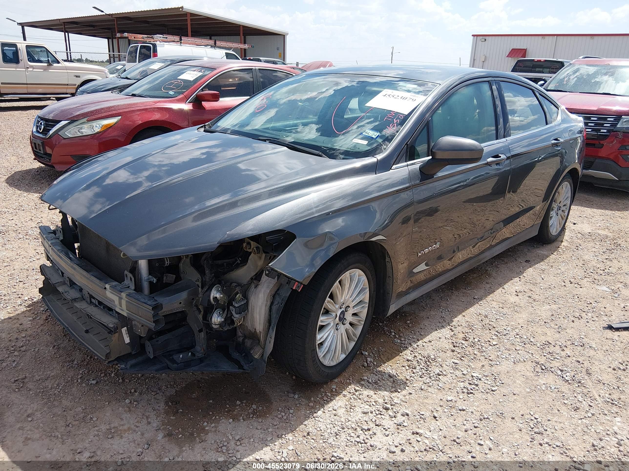 2015 Ford Fusion Hybrid S Gray vin: 3FA6P0UU9FR176885