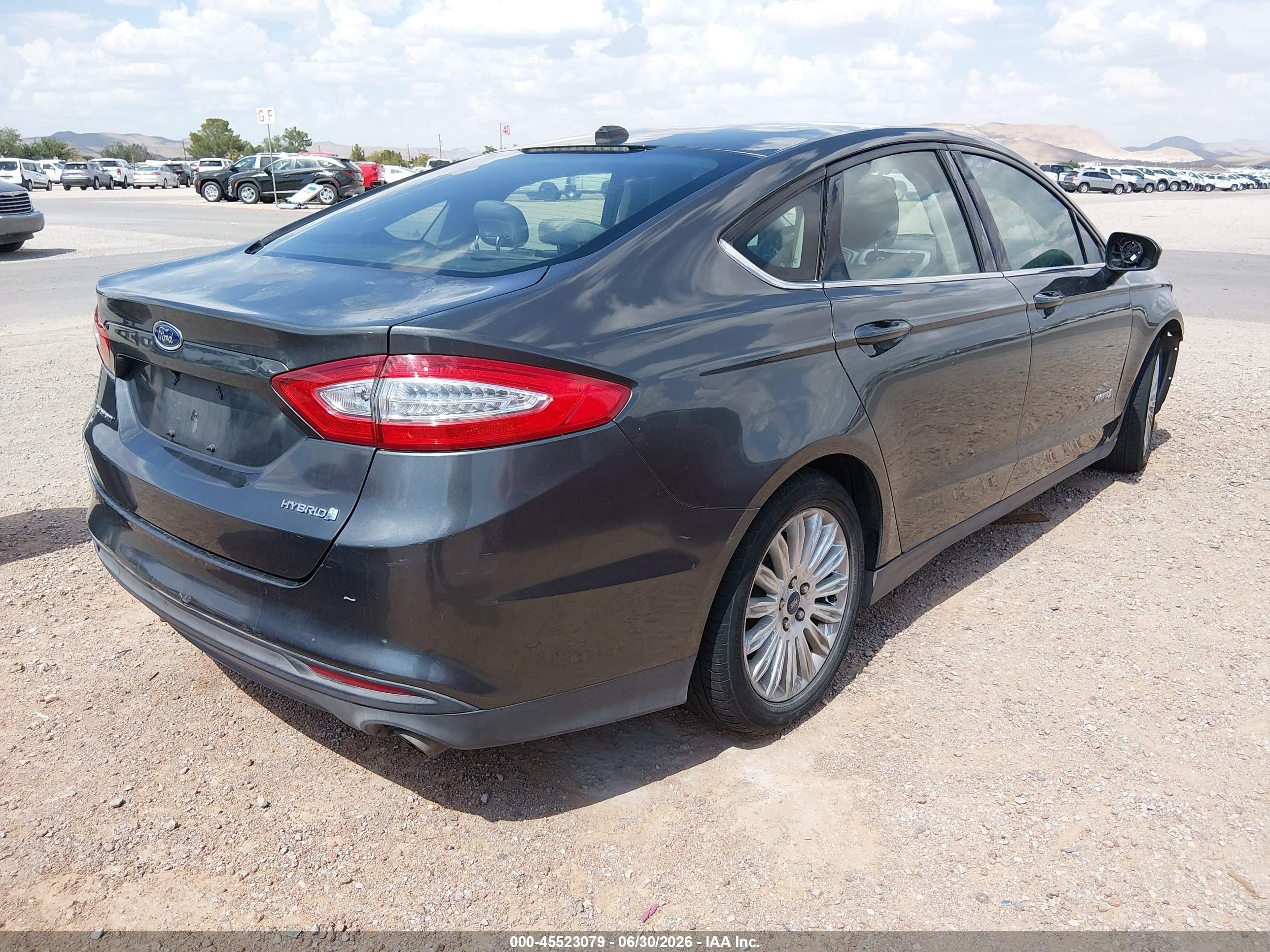 2015 Ford Fusion Hybrid S Gray vin: 3FA6P0UU9FR176885