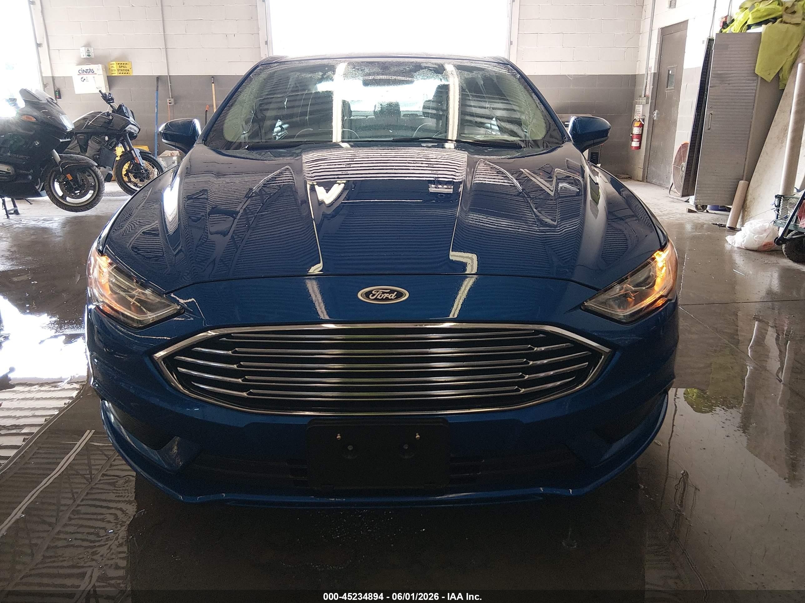 2018 Ford Fusion Hybrid S Blue vin: 3FA6P0UU9JR122799