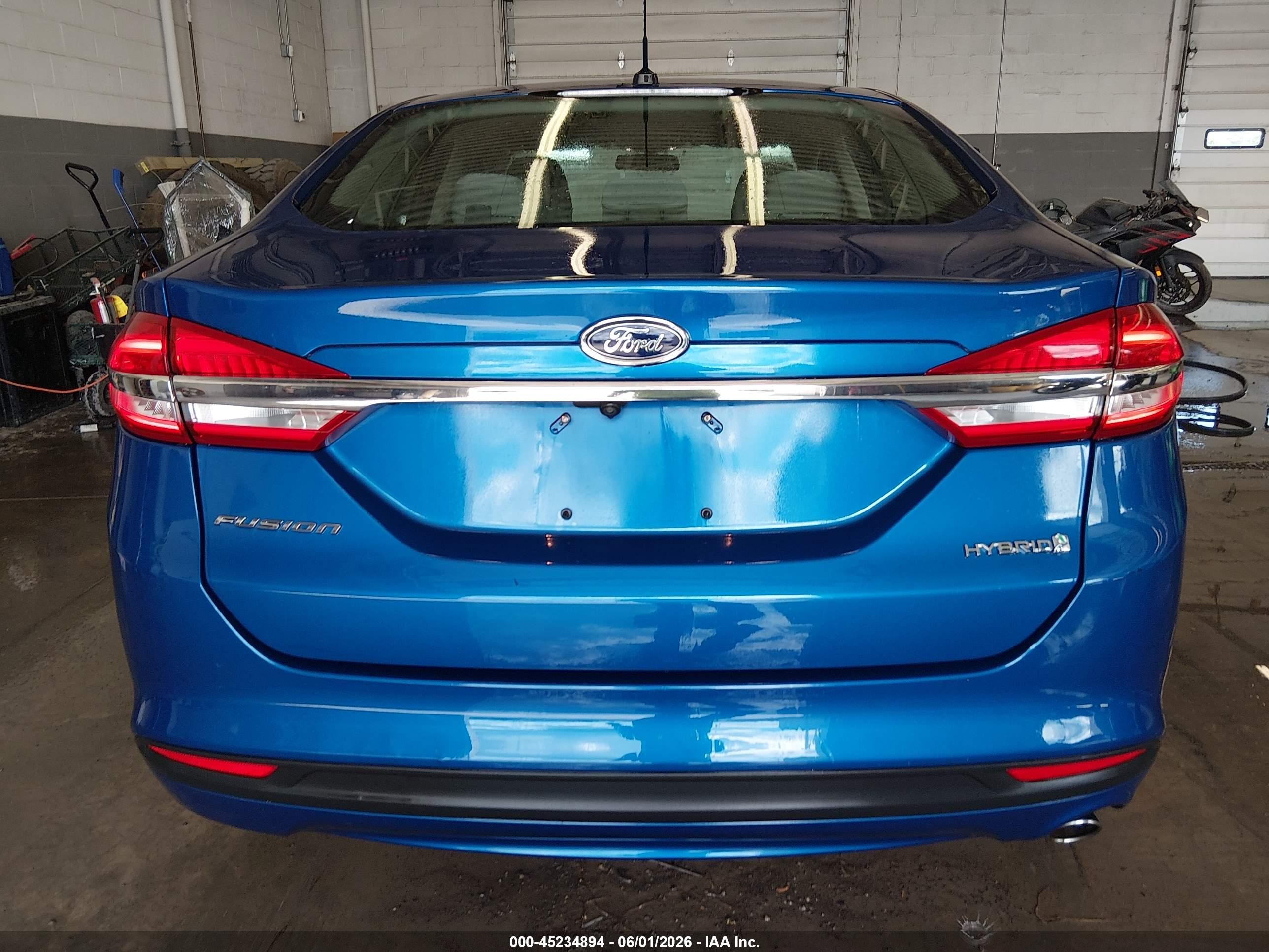 2018 Ford Fusion Hybrid S Blue vin: 3FA6P0UU9JR122799