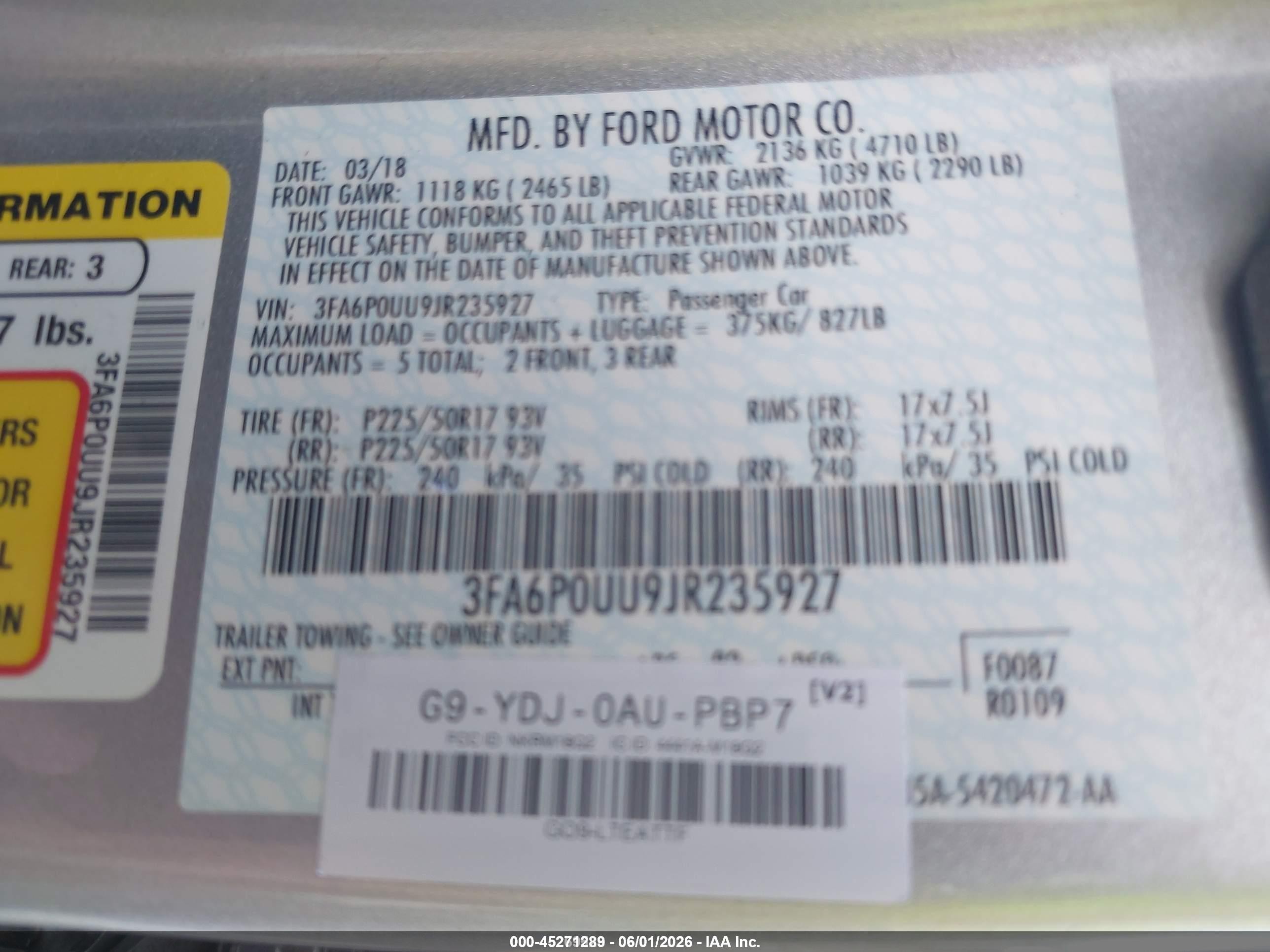 2018 Ford Fusion Hybrid S Silver vin: 3FA6P0UU9JR235927