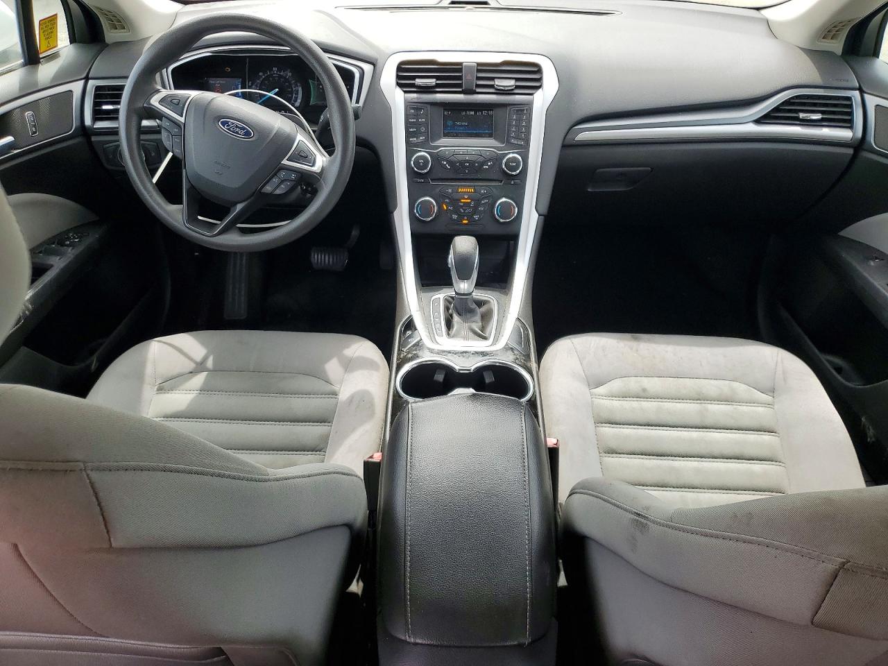 2014 Ford Fusion S Hybrid White vin: 3FA6P0UUXER293616