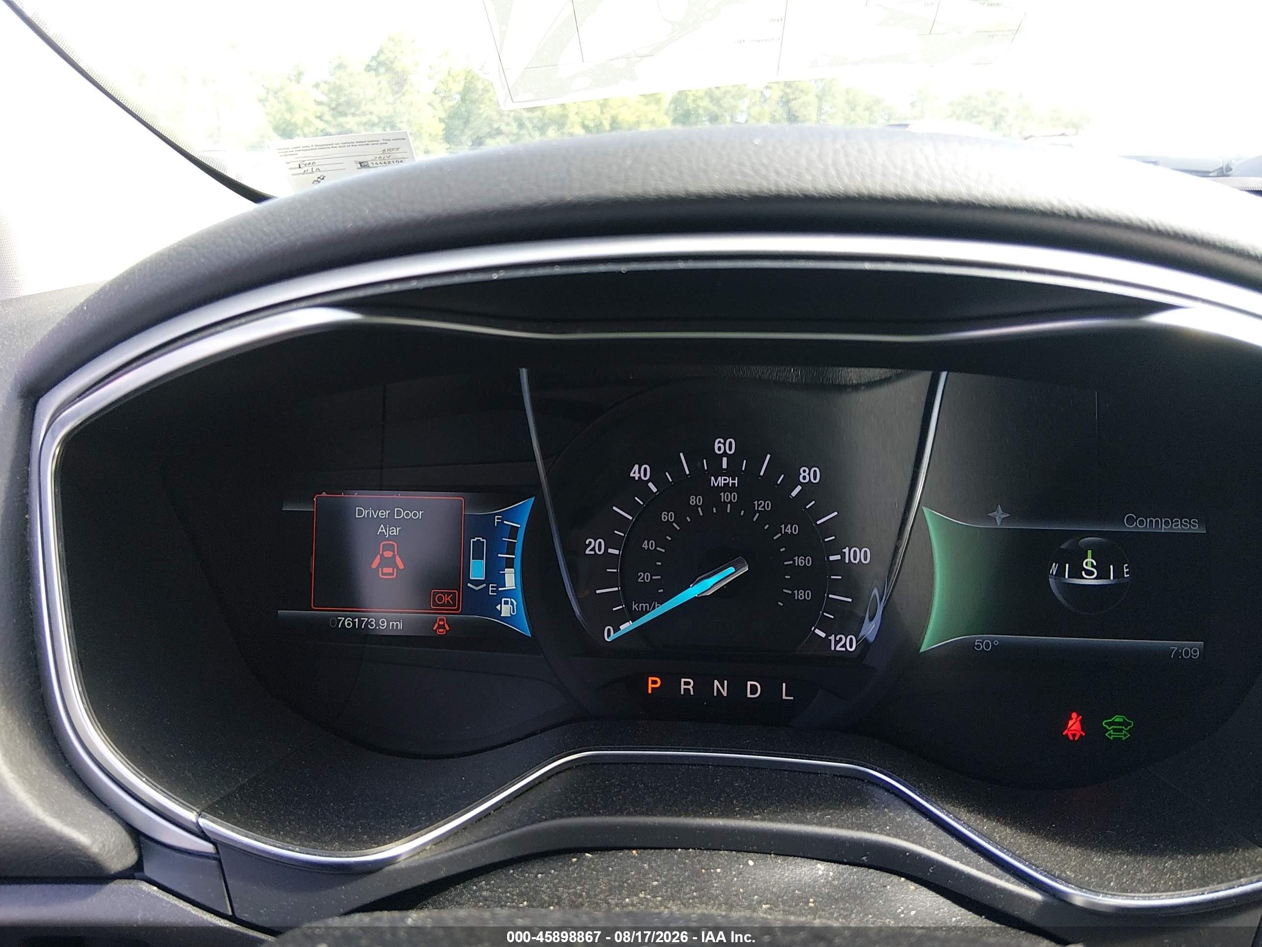 2014 Ford Fusion Hybrid S White vin: 3FA6P0UUXER368833