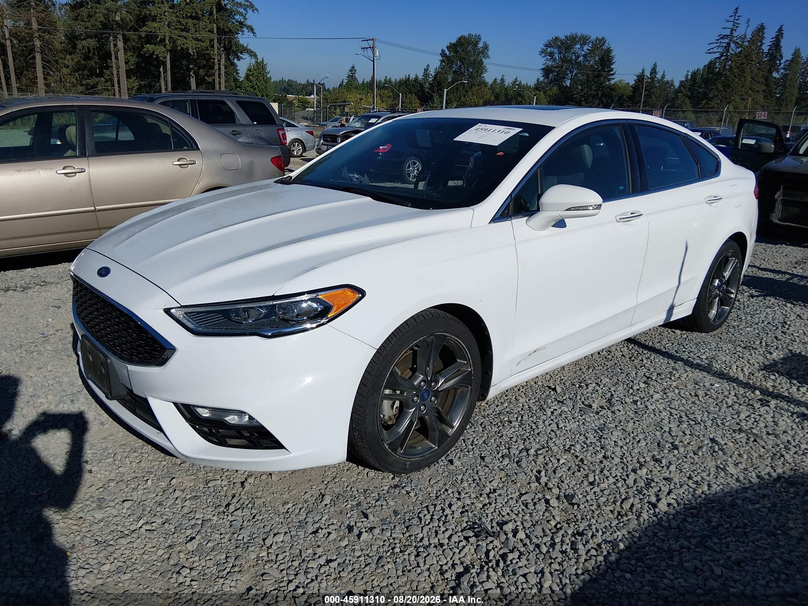 2017 Ford Fusion Sport White vin: 3FA6P0VP7HR149678