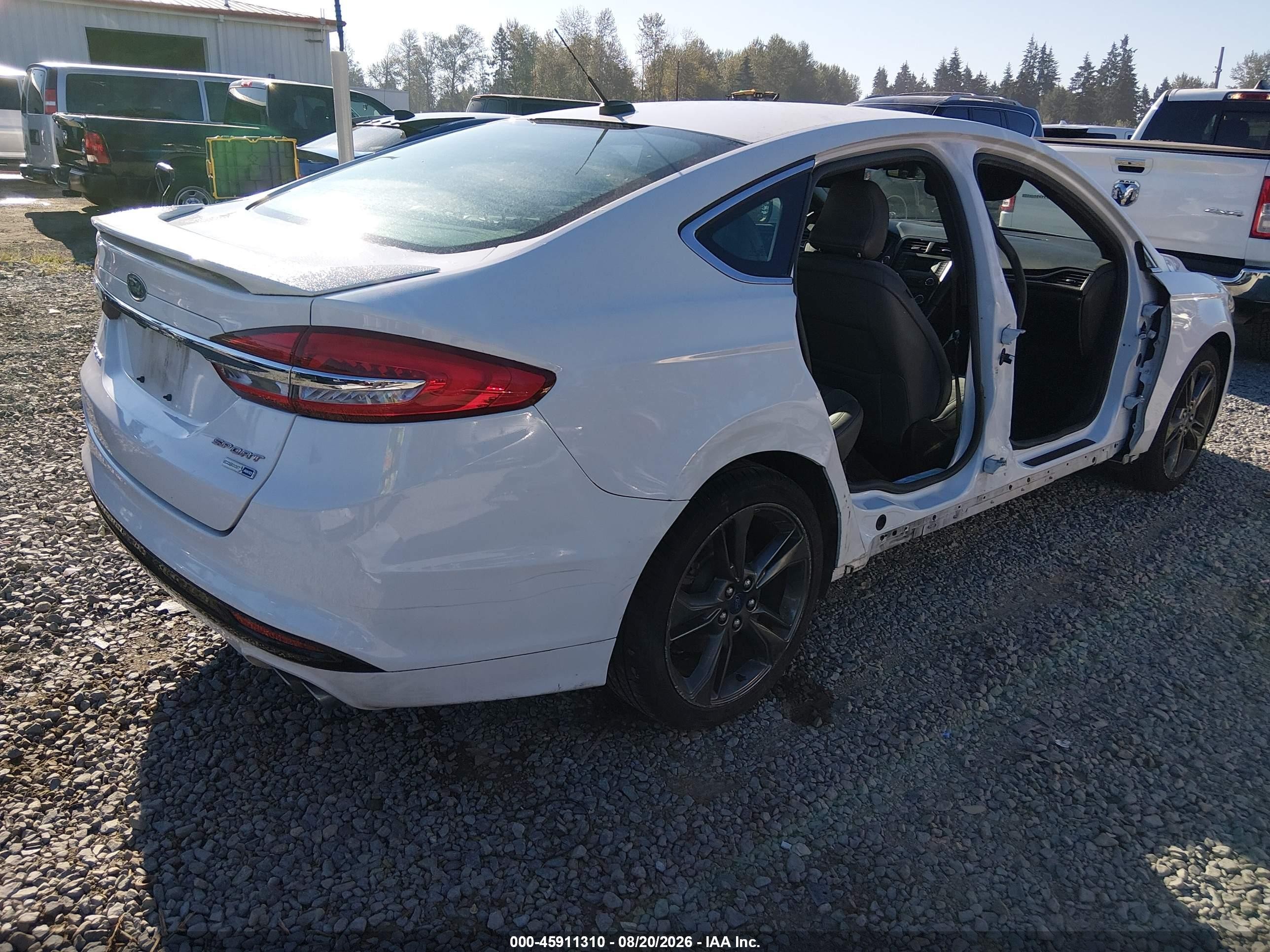 2017 Ford Fusion Sport White vin: 3FA6P0VP7HR149678