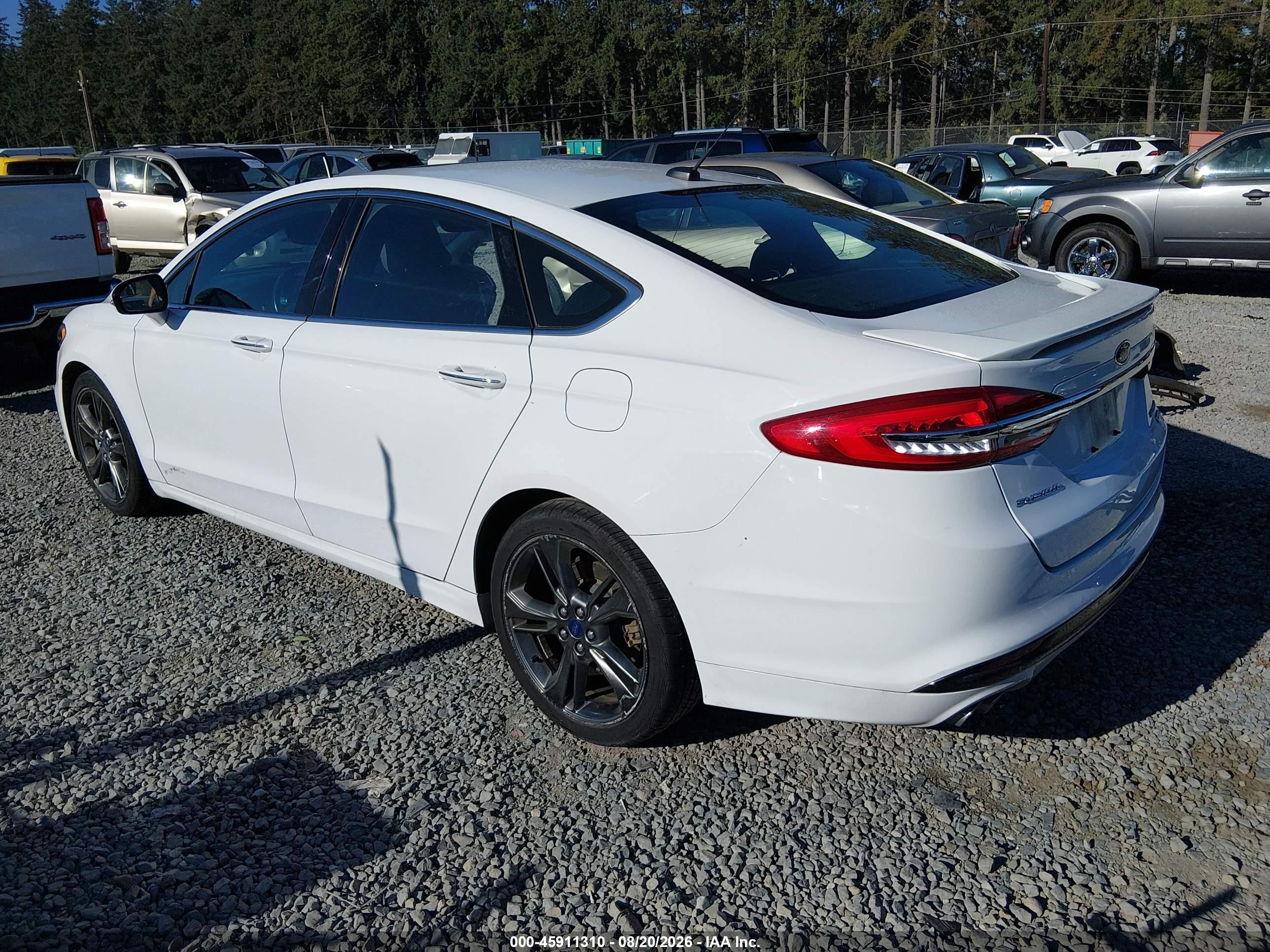 2017 Ford Fusion Sport White vin: 3FA6P0VP7HR149678
