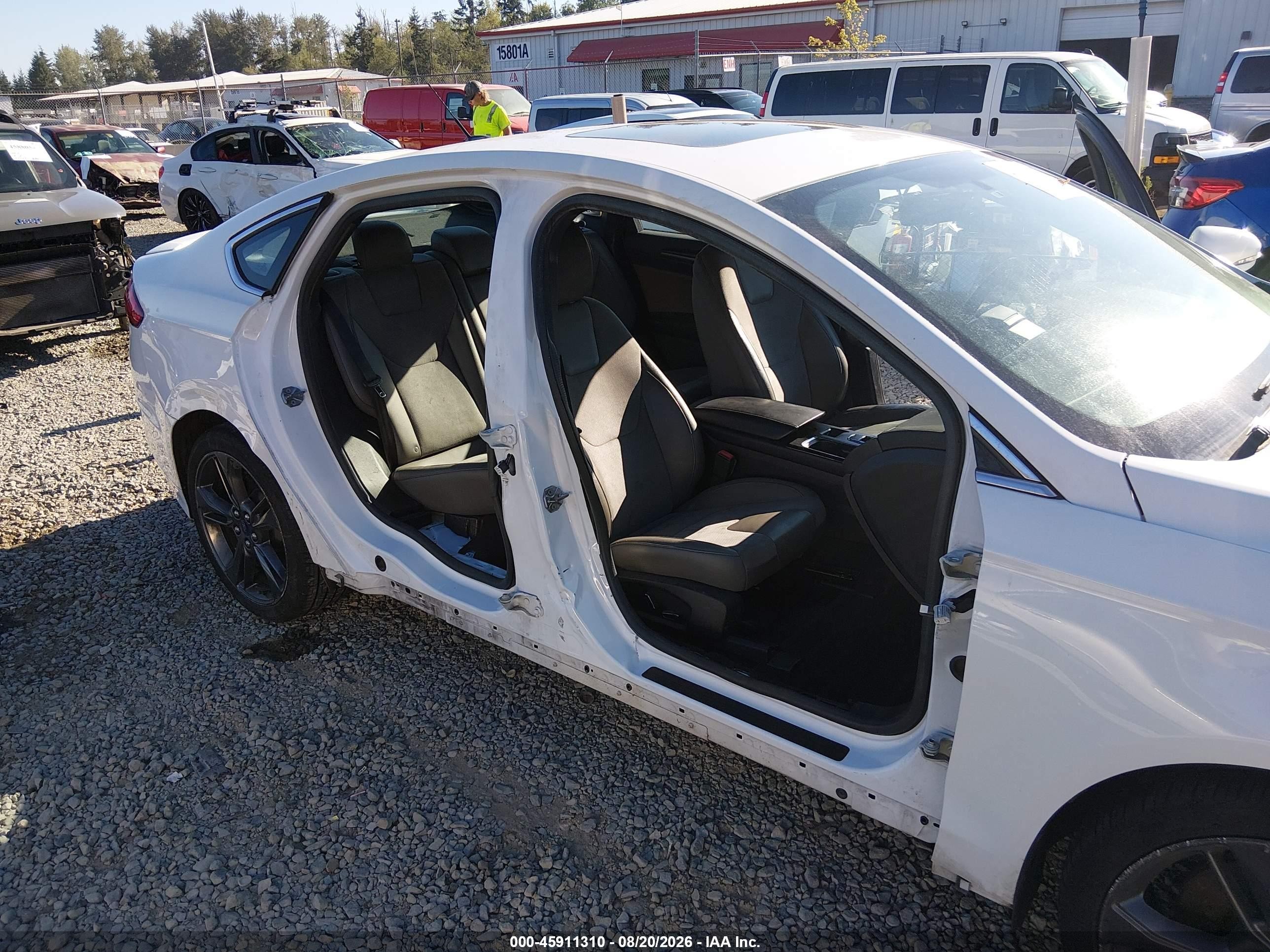 2017 Ford Fusion Sport White vin: 3FA6P0VP7HR149678