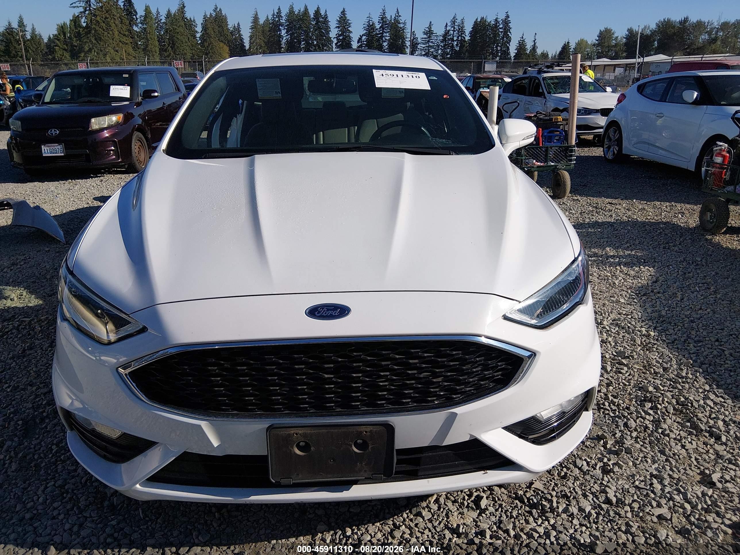 2017 Ford Fusion Sport White vin: 3FA6P0VP7HR149678