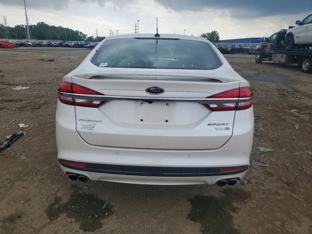2017 Ford Fusion Sport White vin: 3FA6P0VPXHR311657